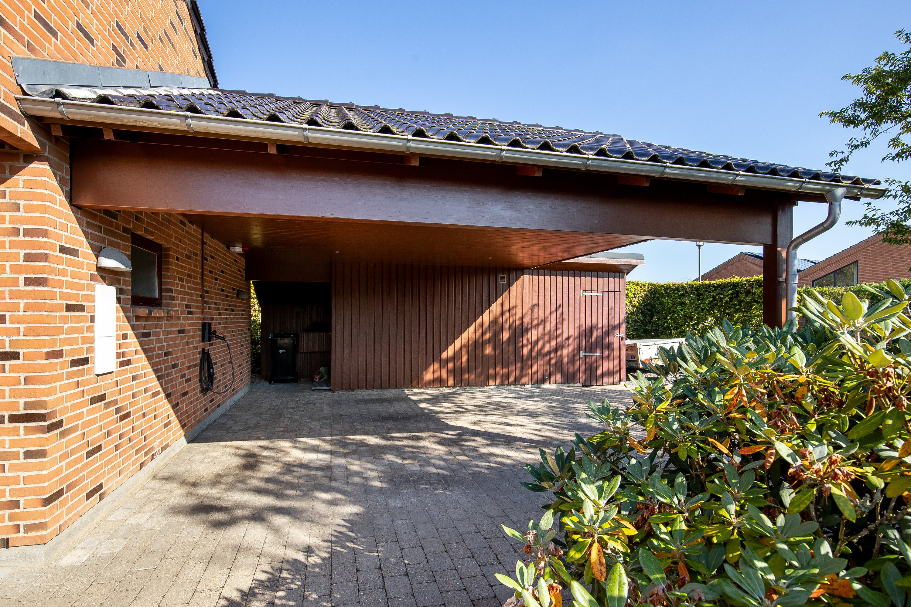 Fremhævet carport billede i fuldskærmstilstand. Billede af Grævlingevænget 1, Strandhuse, 6000 Kolding