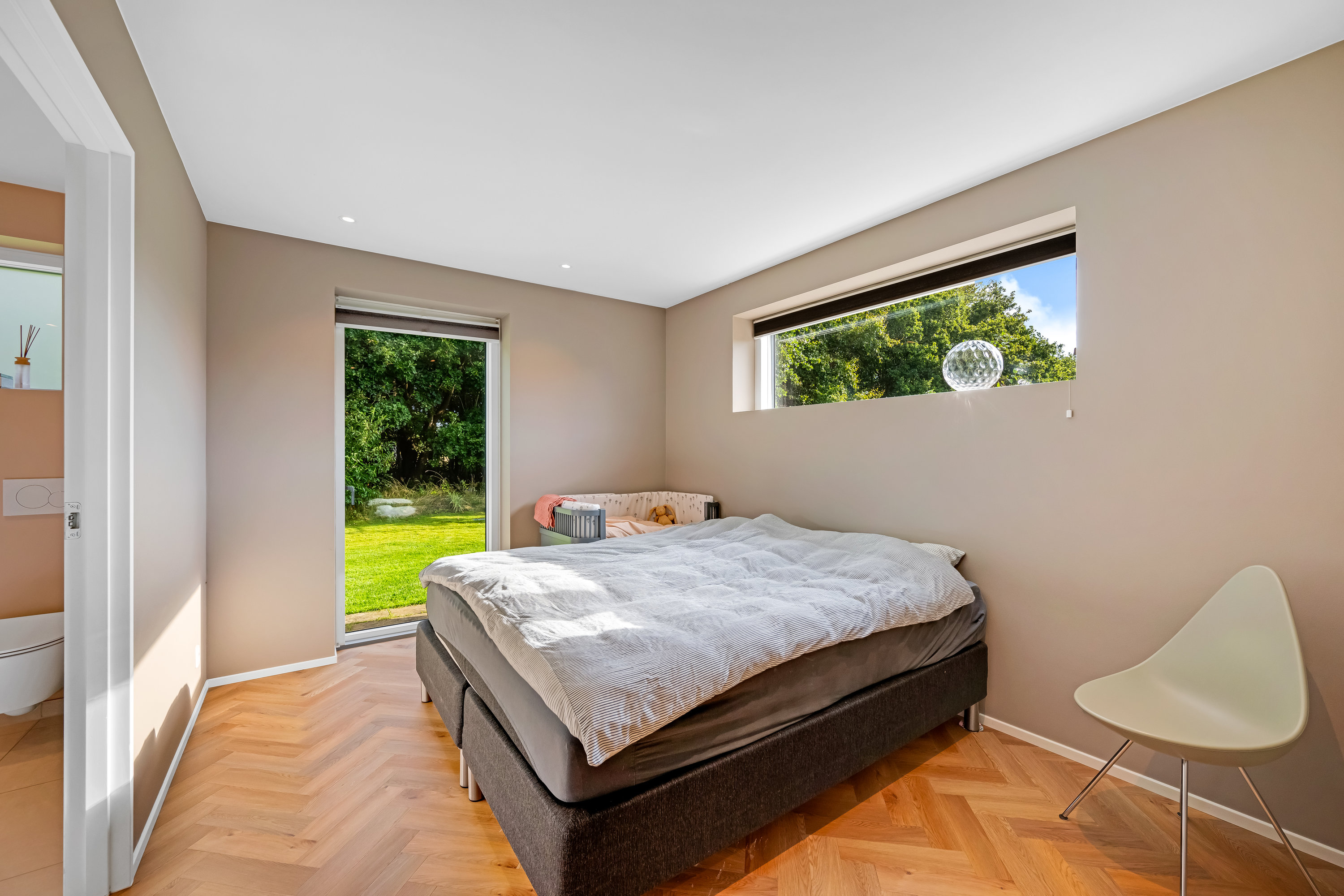 Fremhævet soveværelse billede i fuldskærmstilstand. Billede af Oldager Allé 40, 6900 Skjern