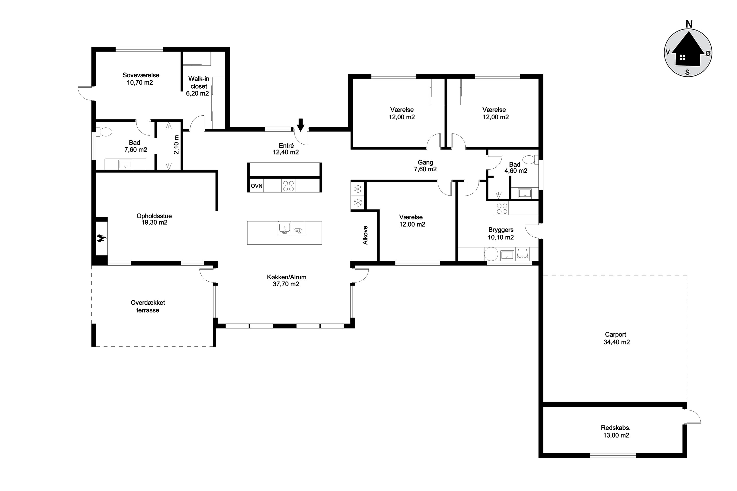 Plantegninger billede af Oldager Allé 40, 6900 Skjern