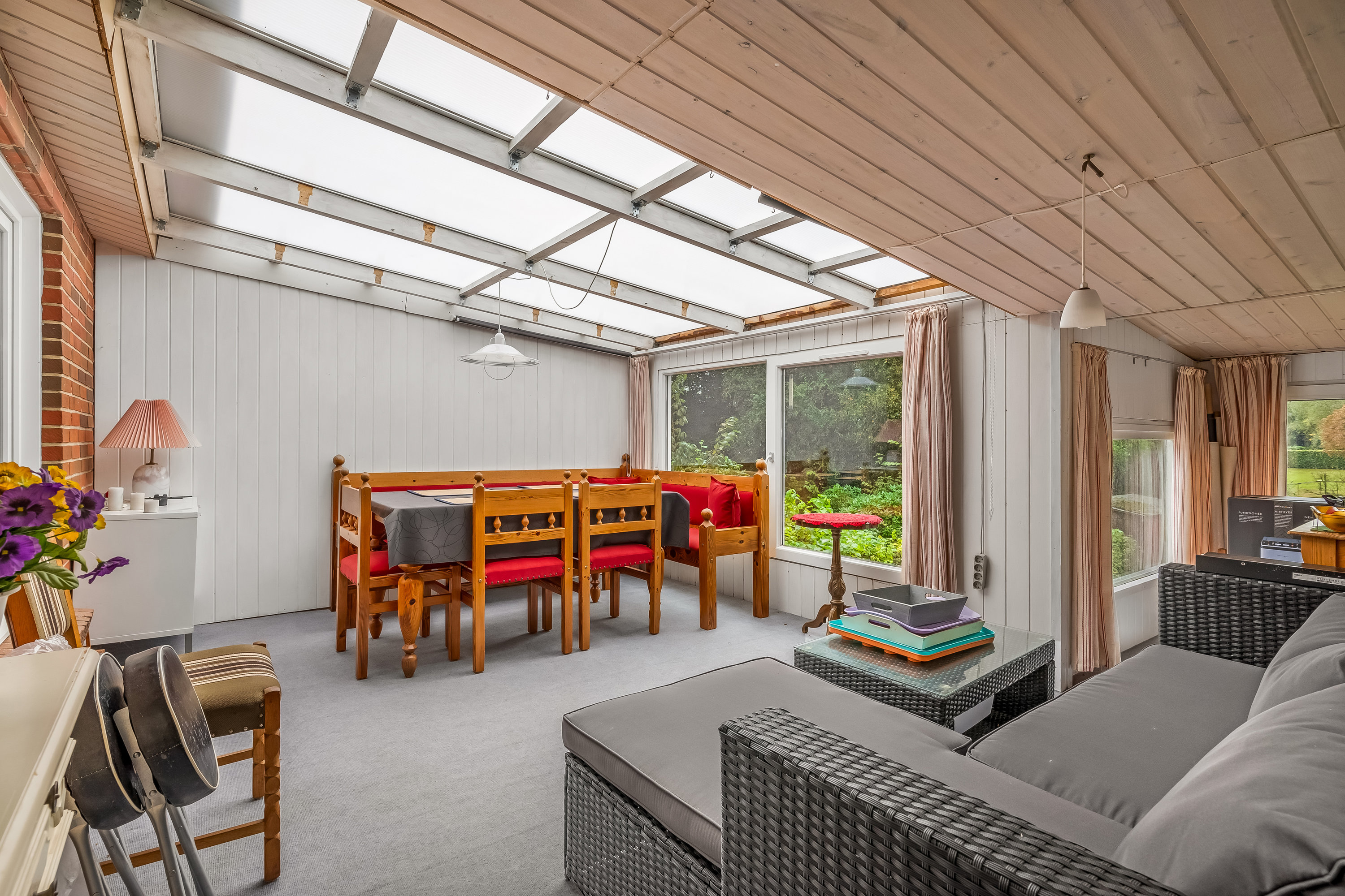 Fremhævet udestue billede i fuldskærmstilstand. Billede af Borupsvej 1, 7550 Sørvad