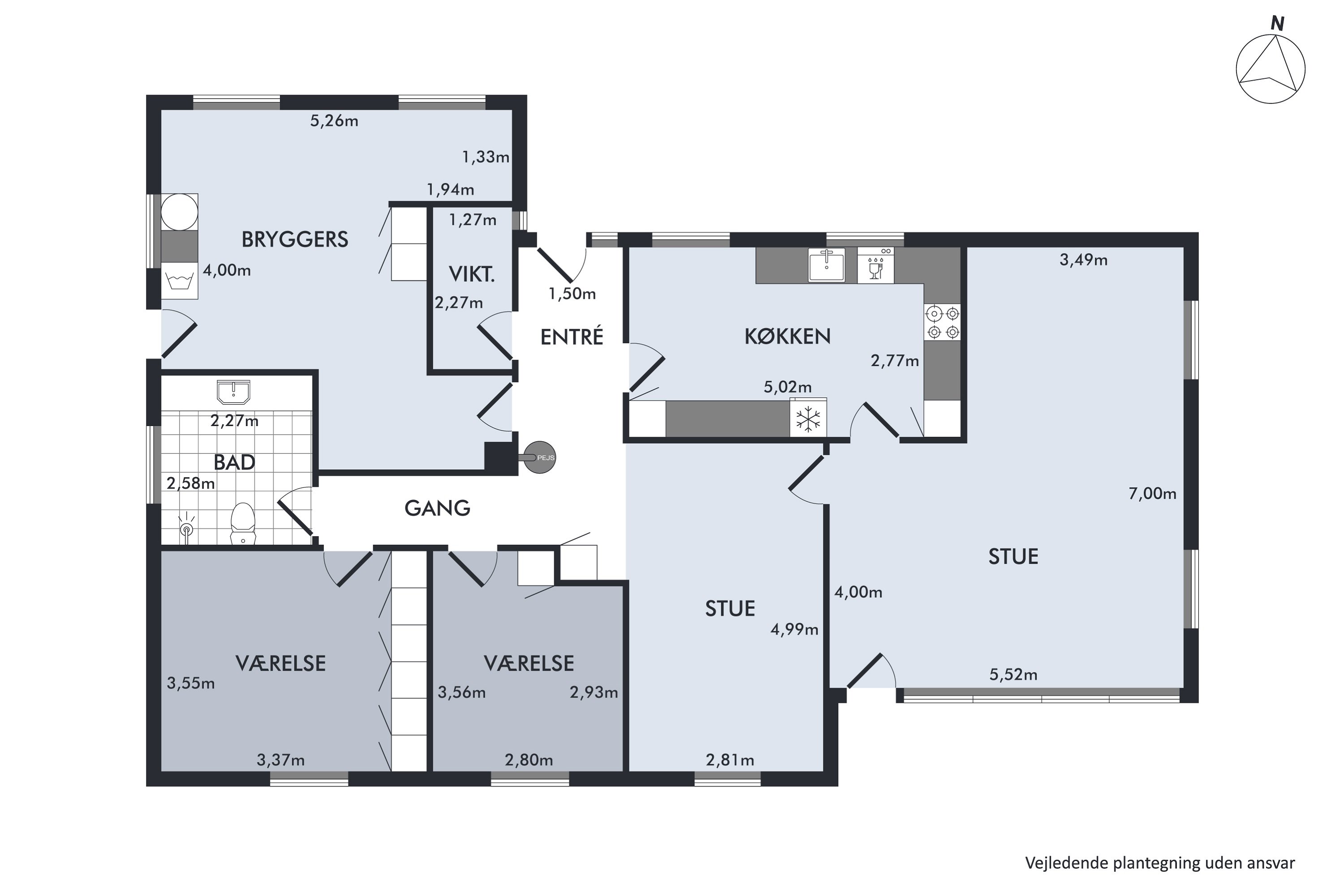 Plantegninger billede af Tørvevej 34, Sdr Farup M, 6760 Ribe