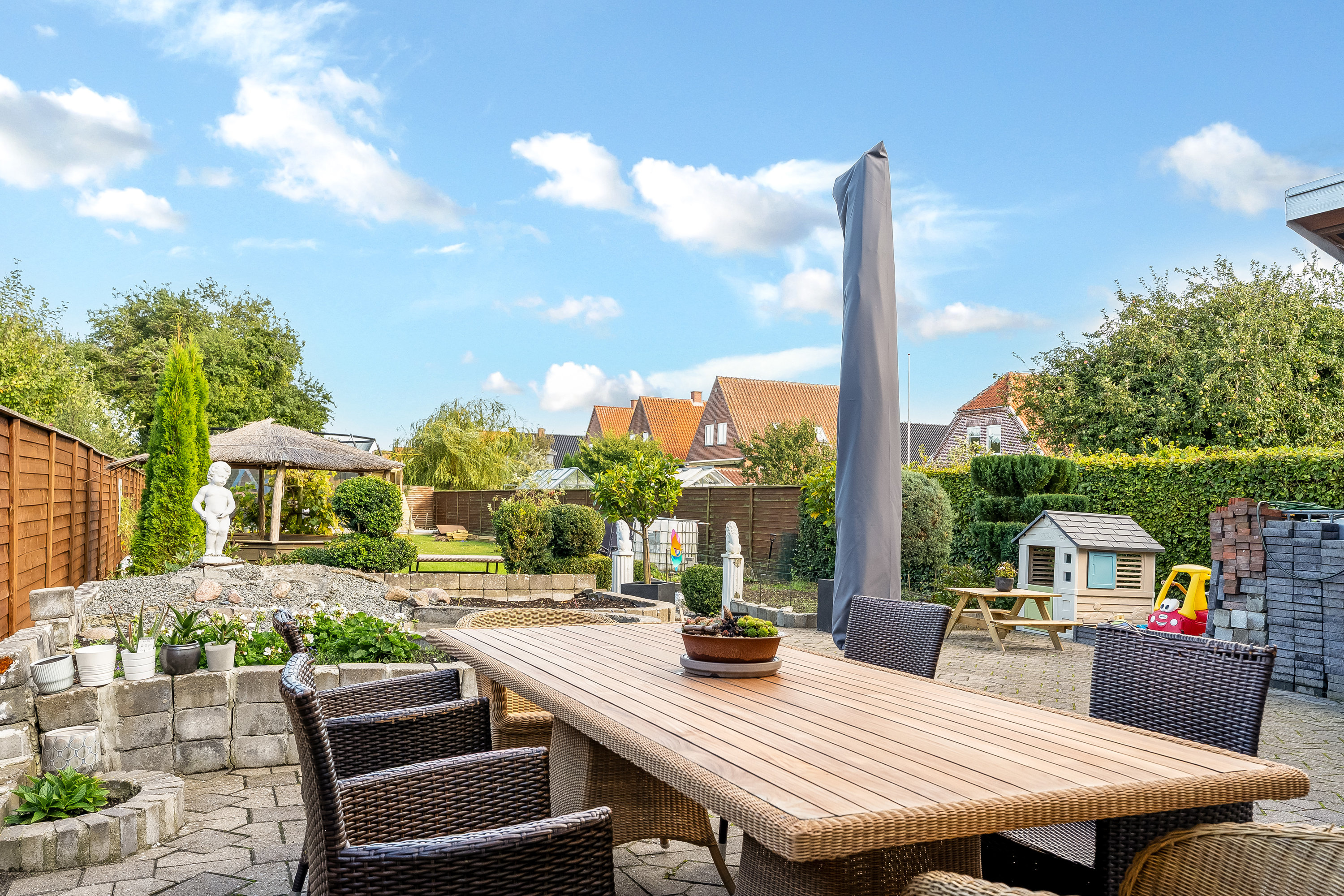 Fremhævet terrasse billede i fuldskærmstilstand. Billede af Slagterivej 8, 4930 Maribo