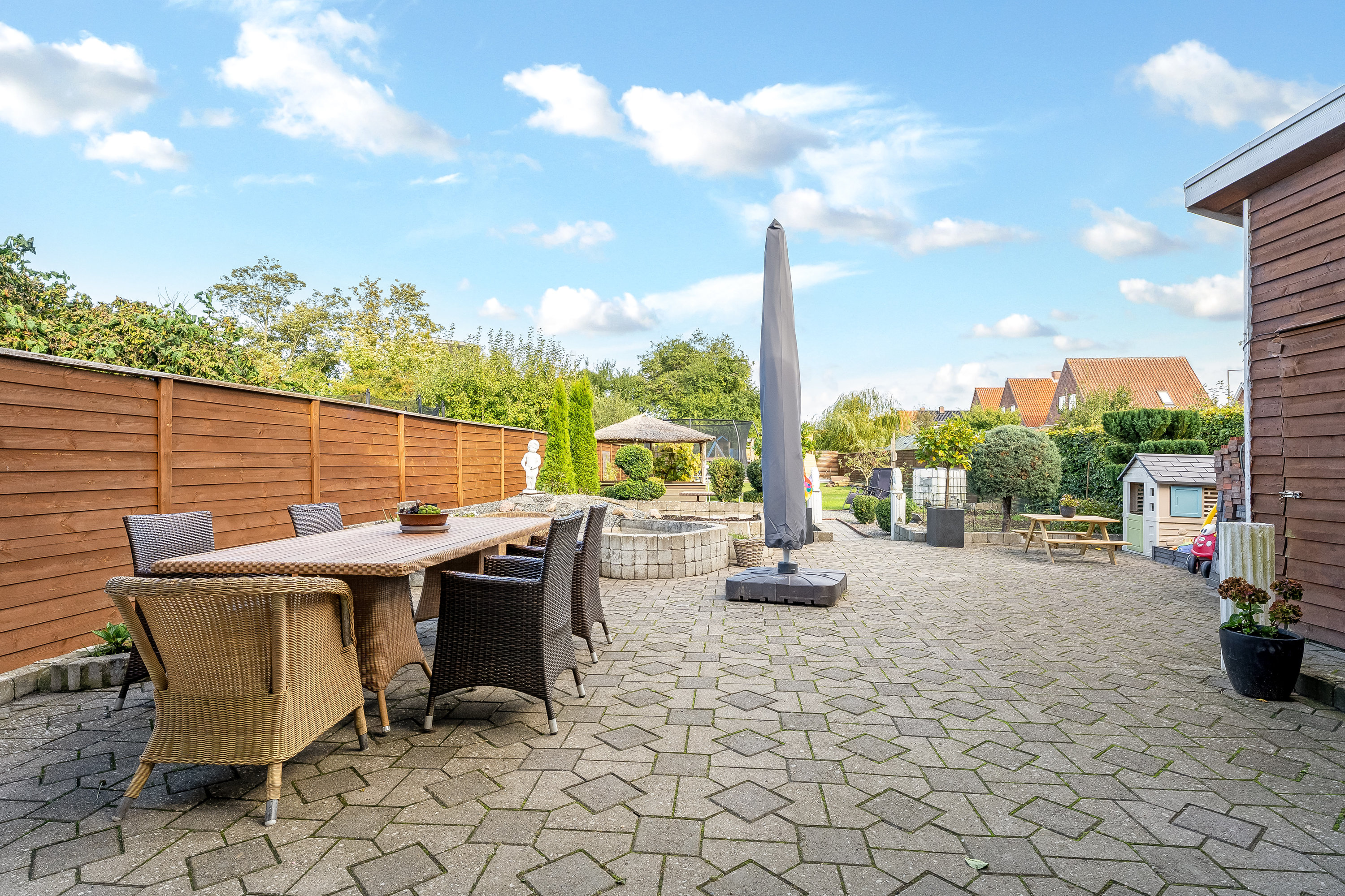 Fremhævet terrasse billede i fuldskærmstilstand. Billede af Slagterivej 8, 4930 Maribo