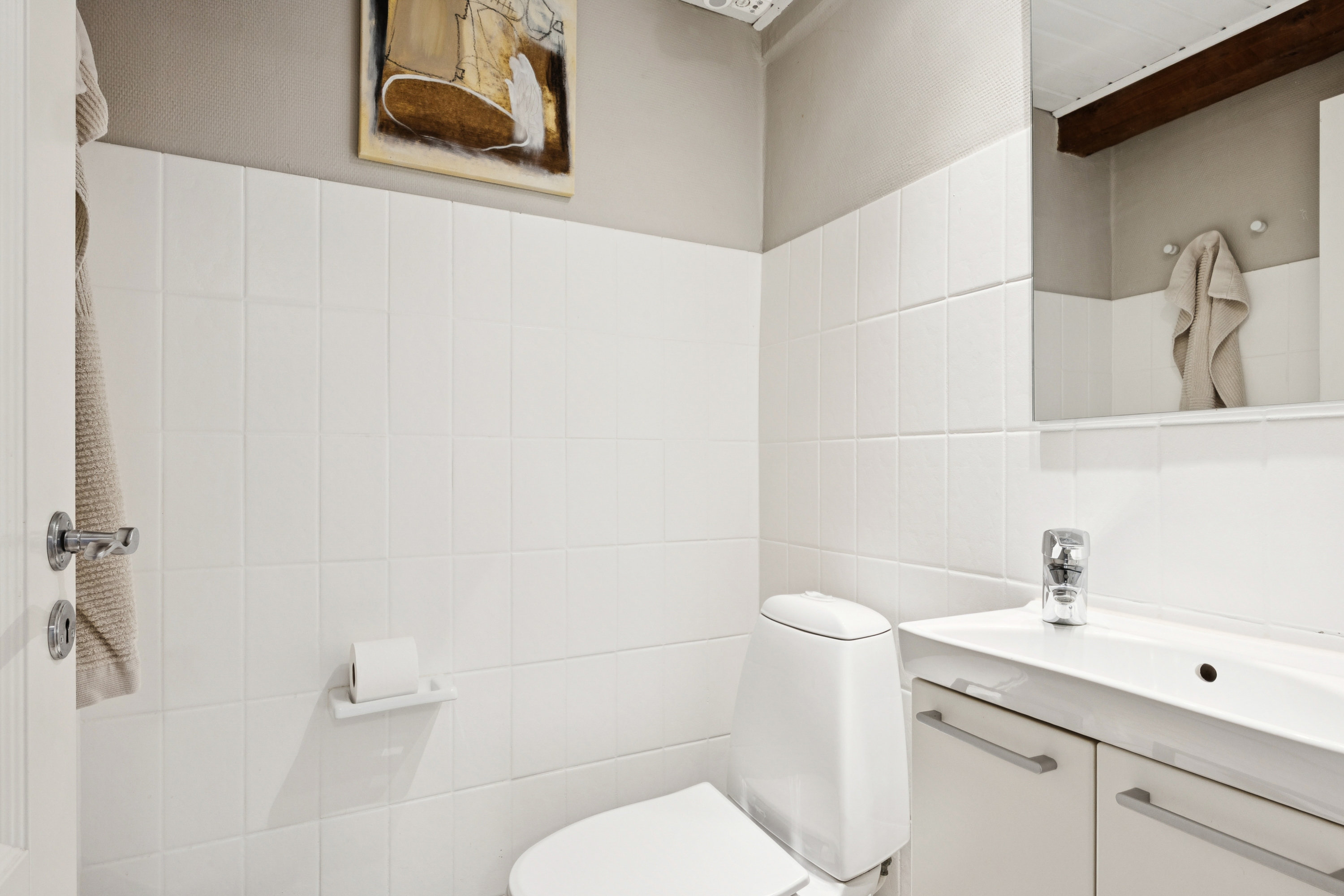 Fremhævet badeværelse billede i fuldskærmstilstand. Billede af Nebsmøllevej 68C, Ortved, 4100 Ringsted