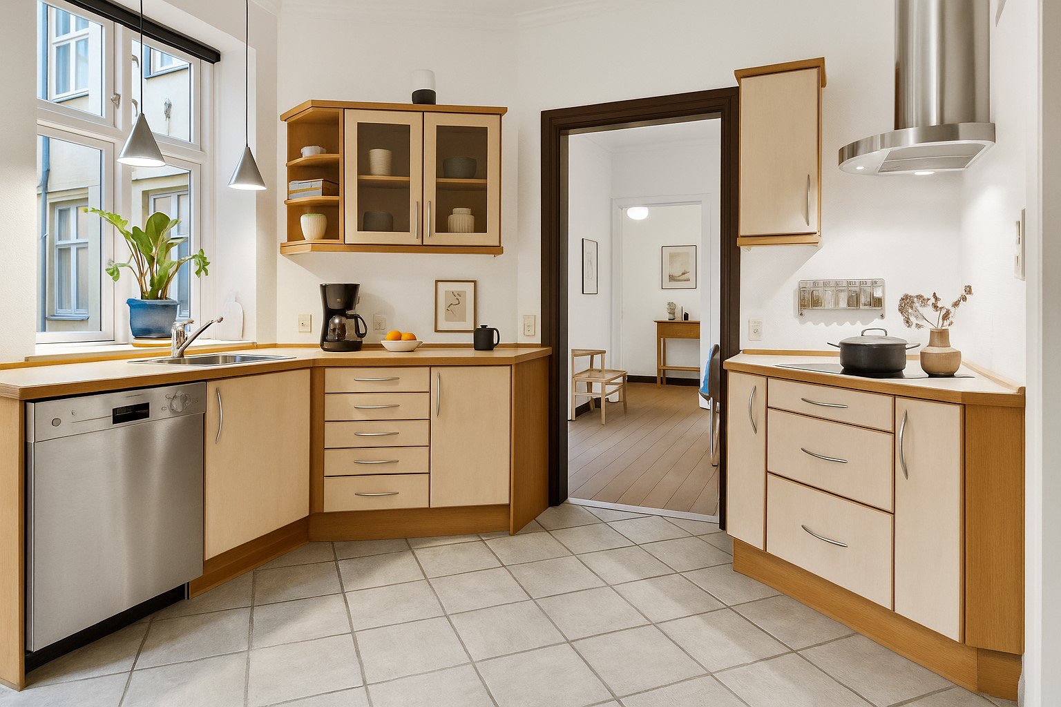 Fremhævet køkken billede i fuldskærmstilstand. Billede af Slotsgade 6A, st.., 4200 Slagelse