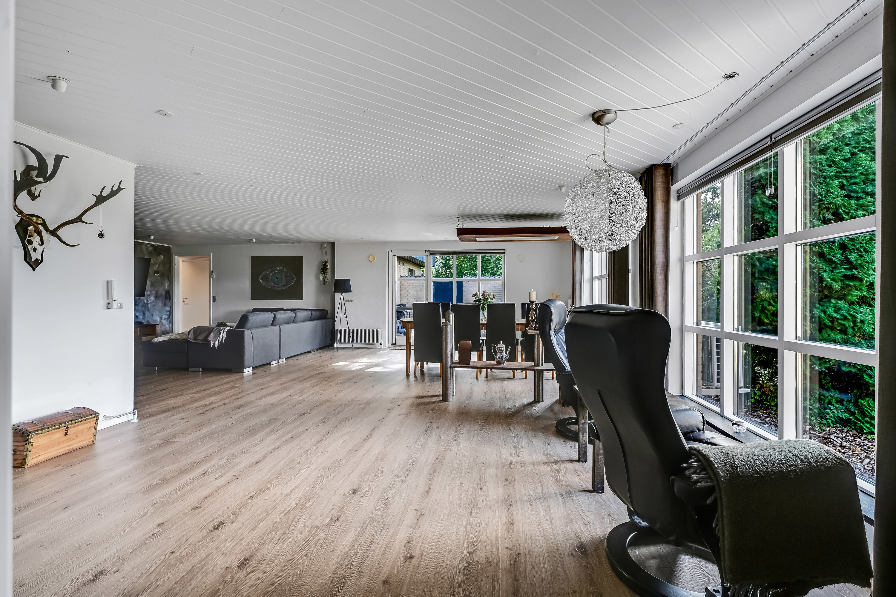 Fremhævet stue billede i fuldskærmstilstand. Billede af Huginsvej 3, 7200 Grindsted