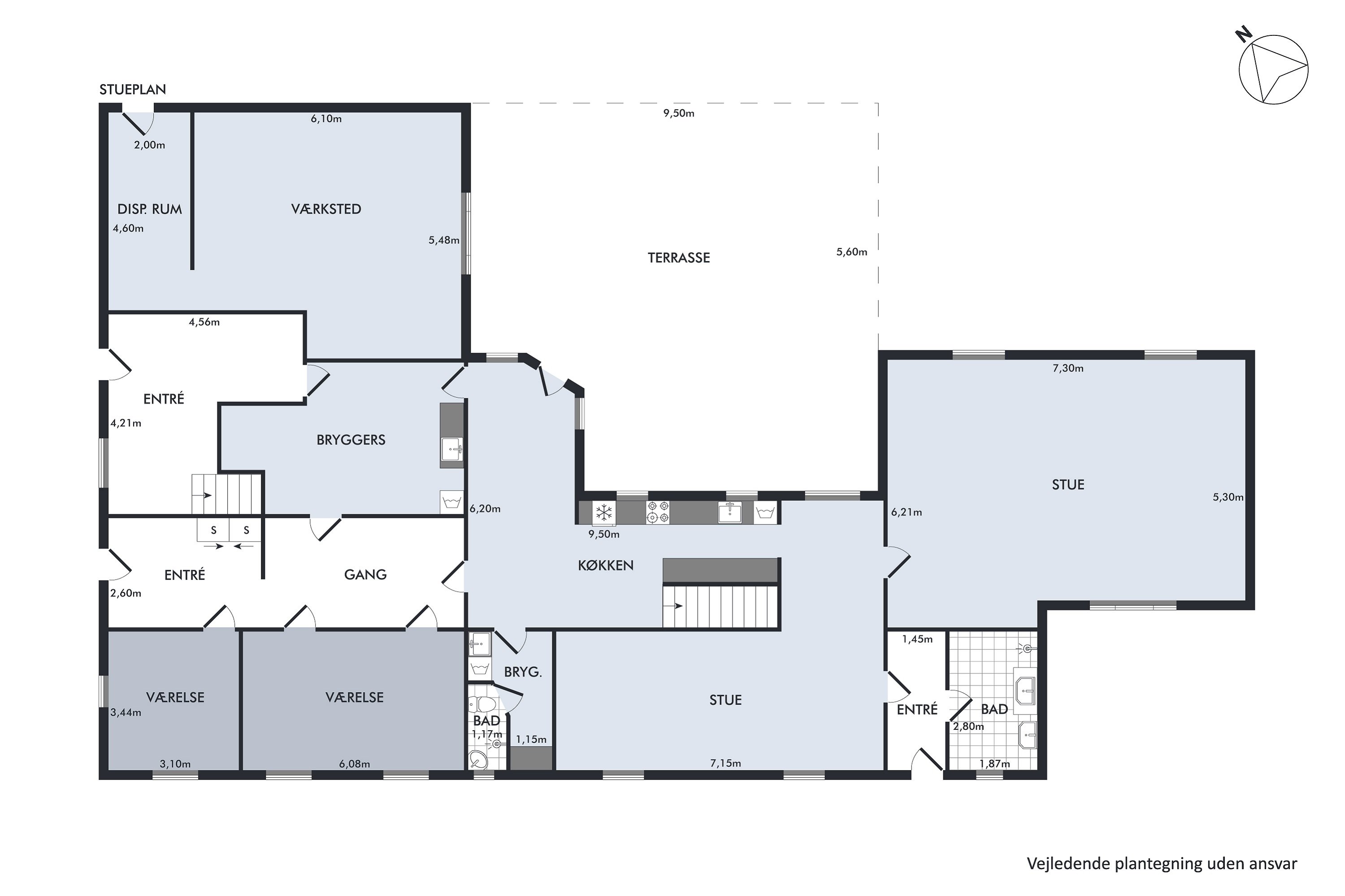 Plantegninger billede af Under Bjerget 8, 9460 Brovst