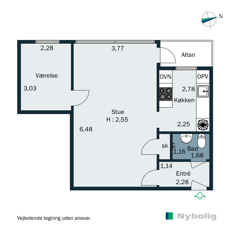 Plantegninger billede af Jordbrovej 25, st.. 2., 8200 Aarhus N