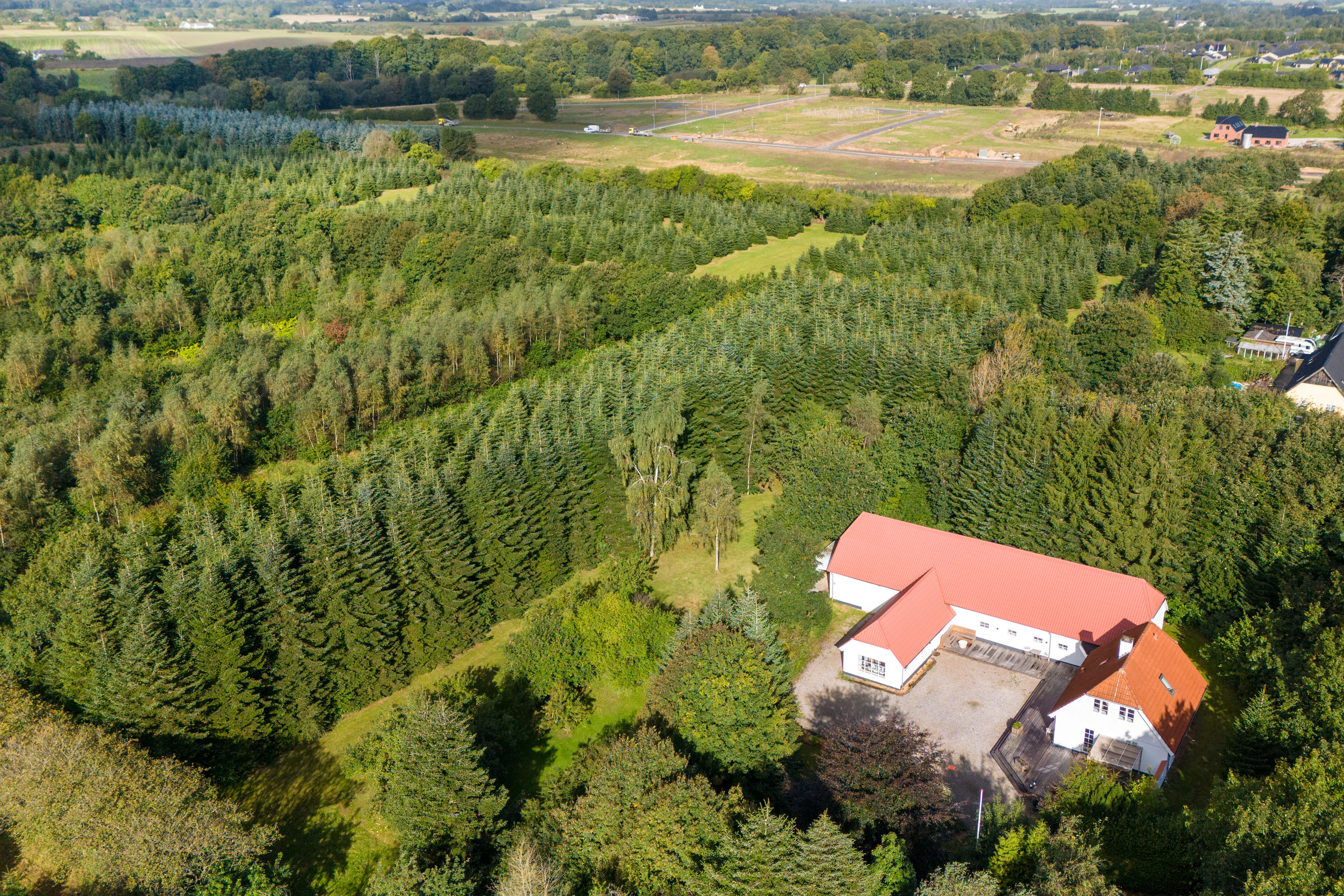 Fremhævet luftfoto billede i fuldskærmstilstand. Billede af Koldingvej 86, Vester Nebel, 6040 Egtved