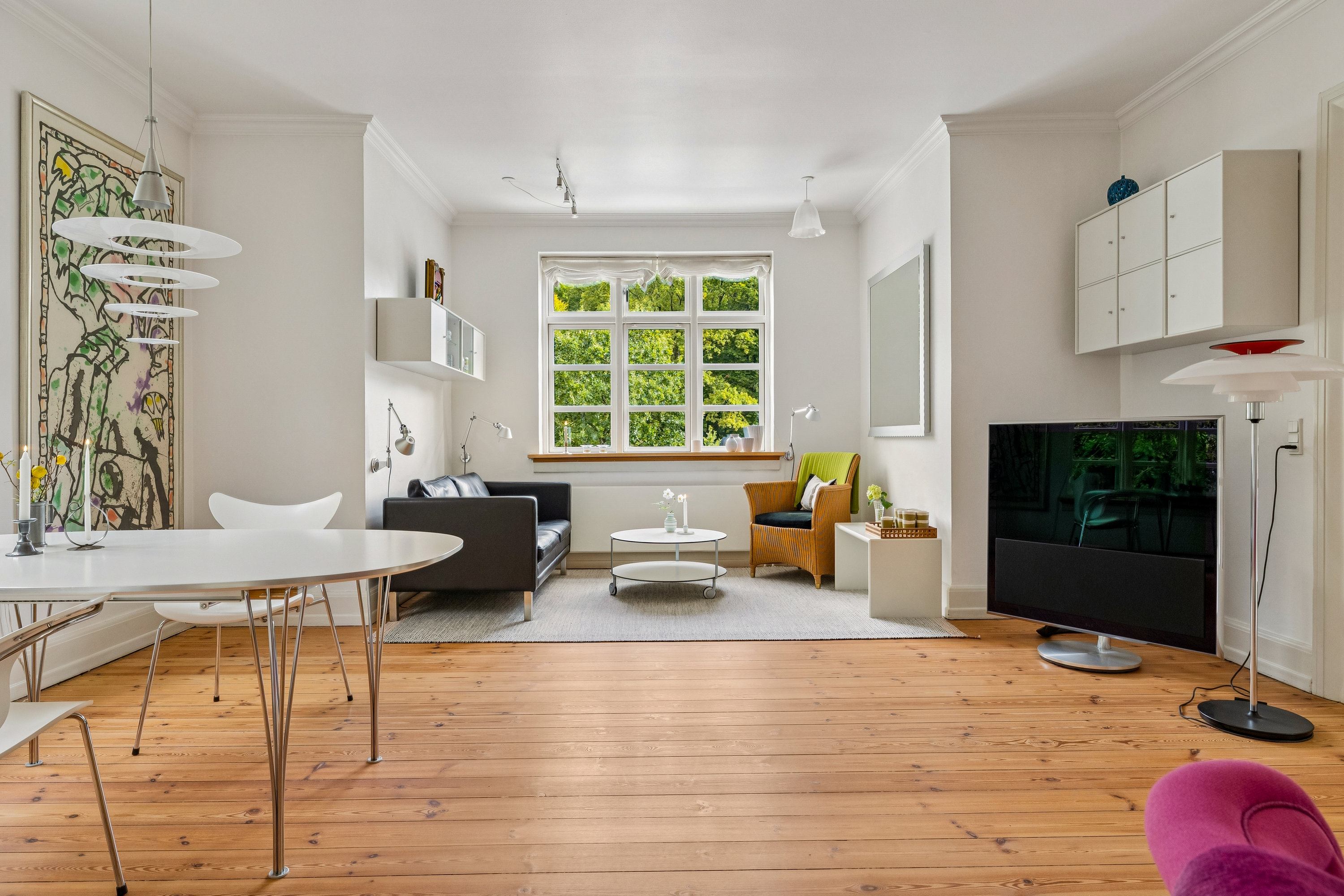 Fremhævet stue billede i fuldskærmstilstand. Billede af Fuglebakken 2, 9560 Hadsund