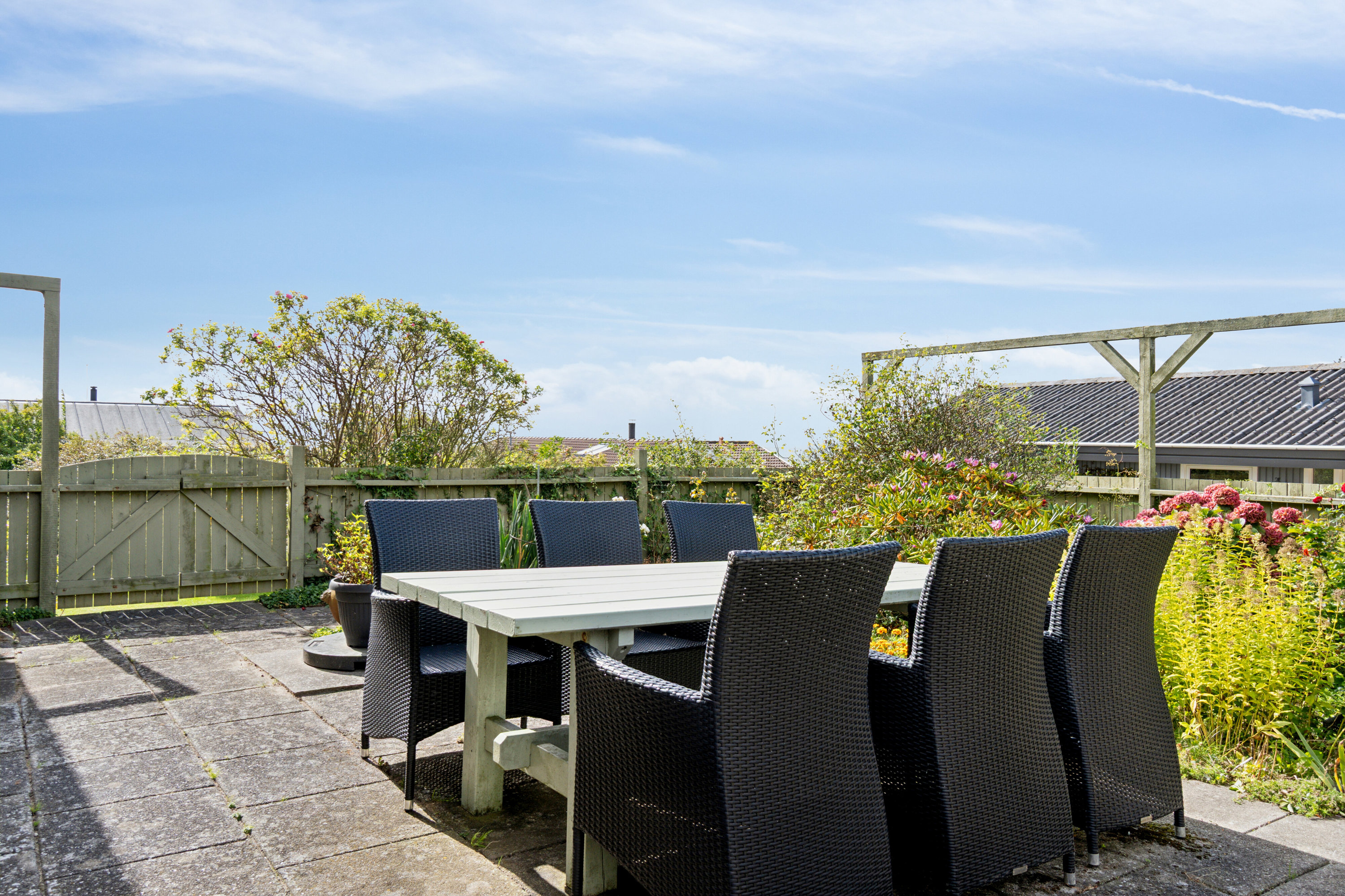 Fremhævet terrasse billede i fuldskærmstilstand. Billede af Bakkedraget 14, Drøsselbjerg Strand, 4200 Slagelse