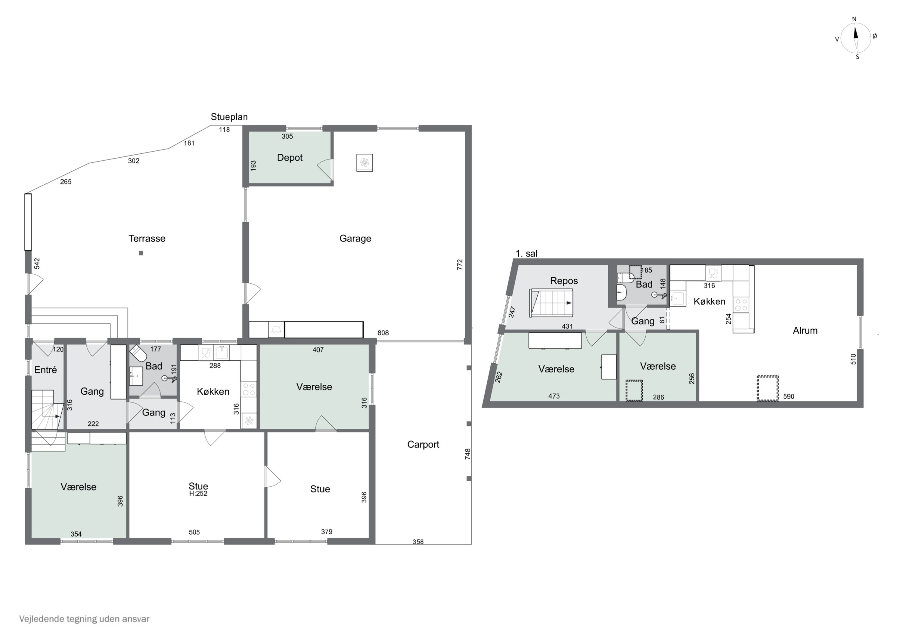 Plantegninger billede af Mosbjergvej 1, st.., 9881 Bindslev