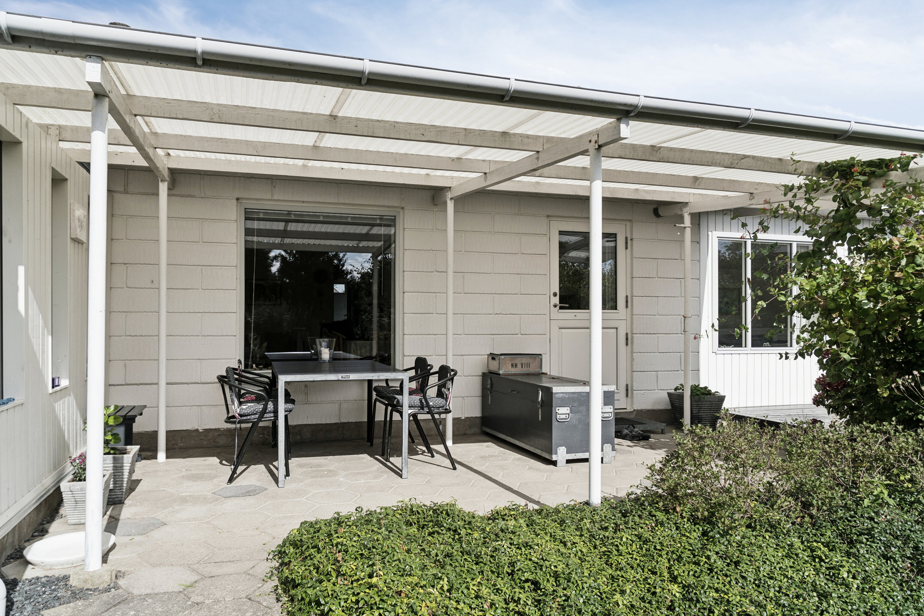 Fremhævet overdækket terrasse billede i fuldskærmstilstand. Billede af Lars Krandsvej 7, Klint, 4500 Nykøbing Sj