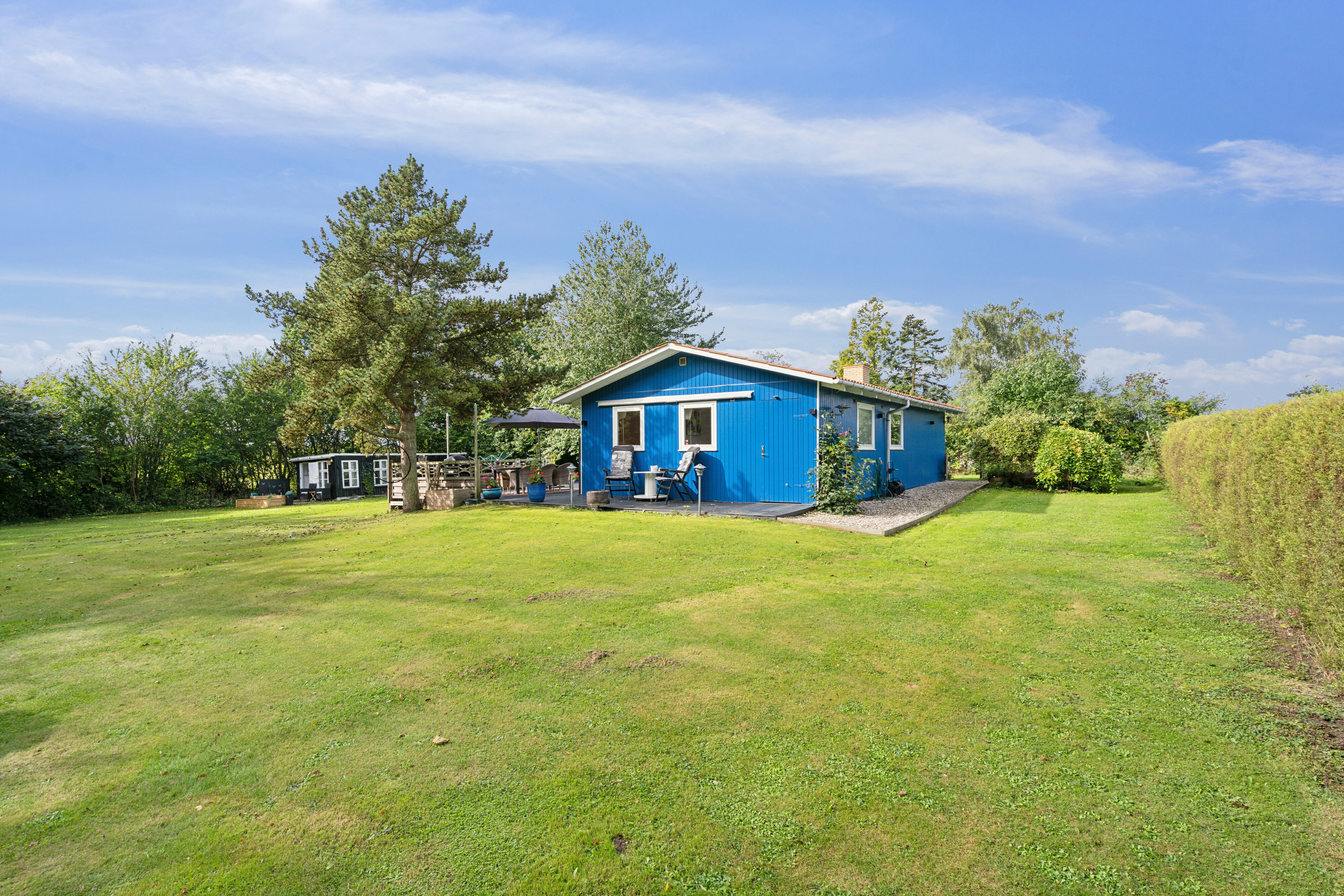 Fremhævet set fra haven billede i fuldskærmstilstand. Billede af Bellisvej 1, Stoense Udflytter, 5953 Tranekær