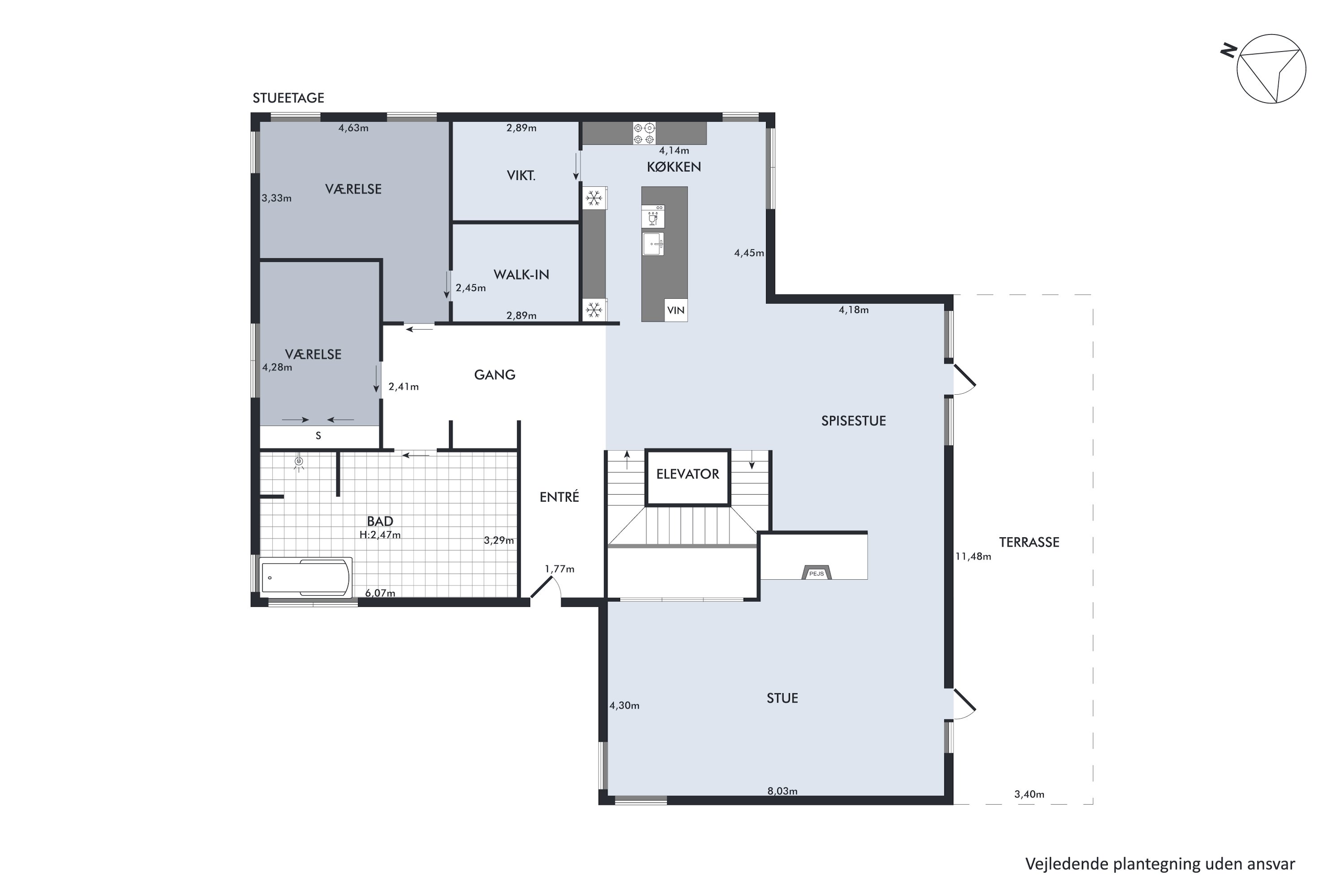 Plantegninger billede af Holmebakken 48, 8382 Hinnerup