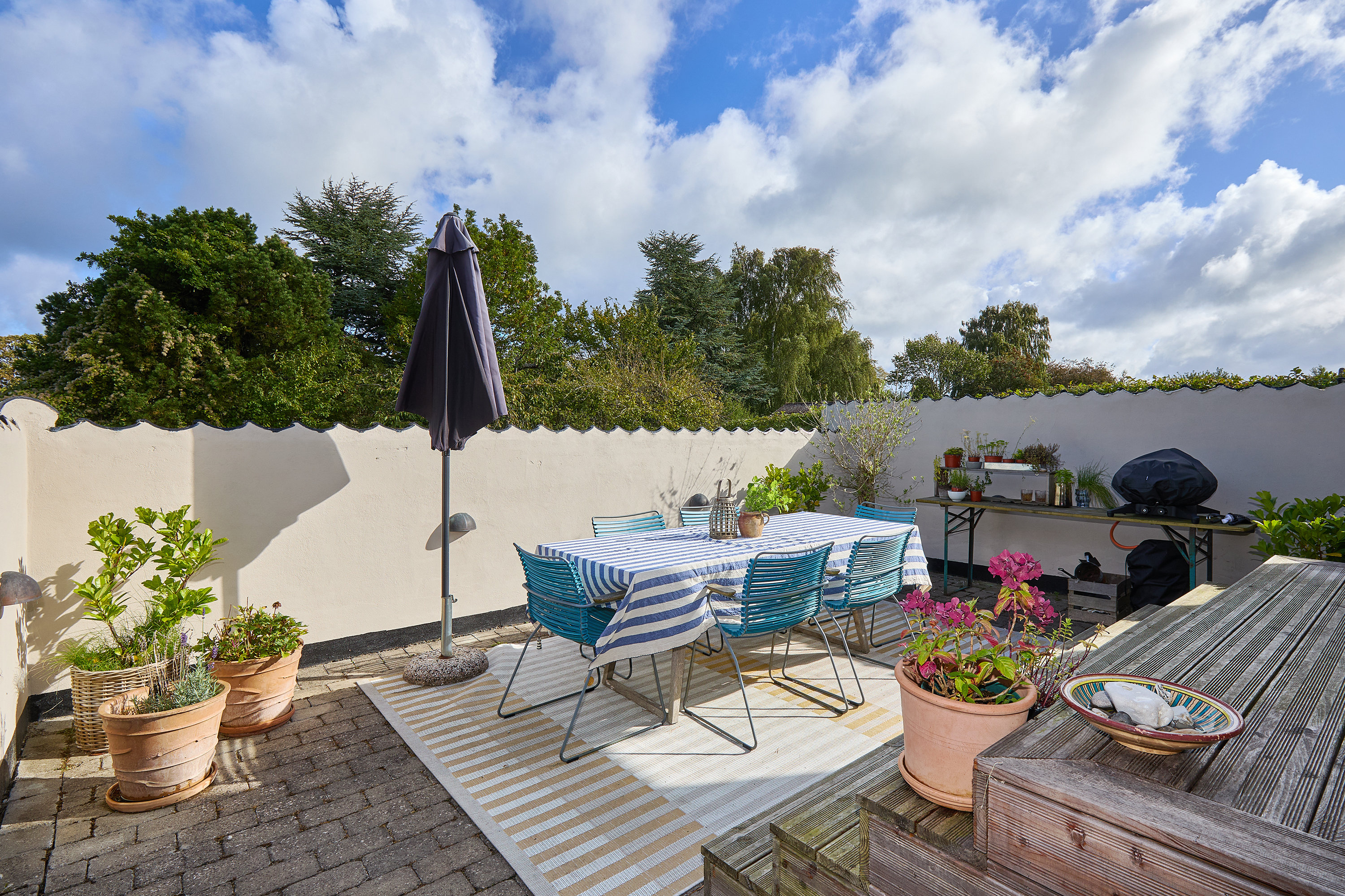 Fremhævet terrasse billede i fuldskærmstilstand. Billede af Nellerupgårds Alle 3, 3250 Gilleleje