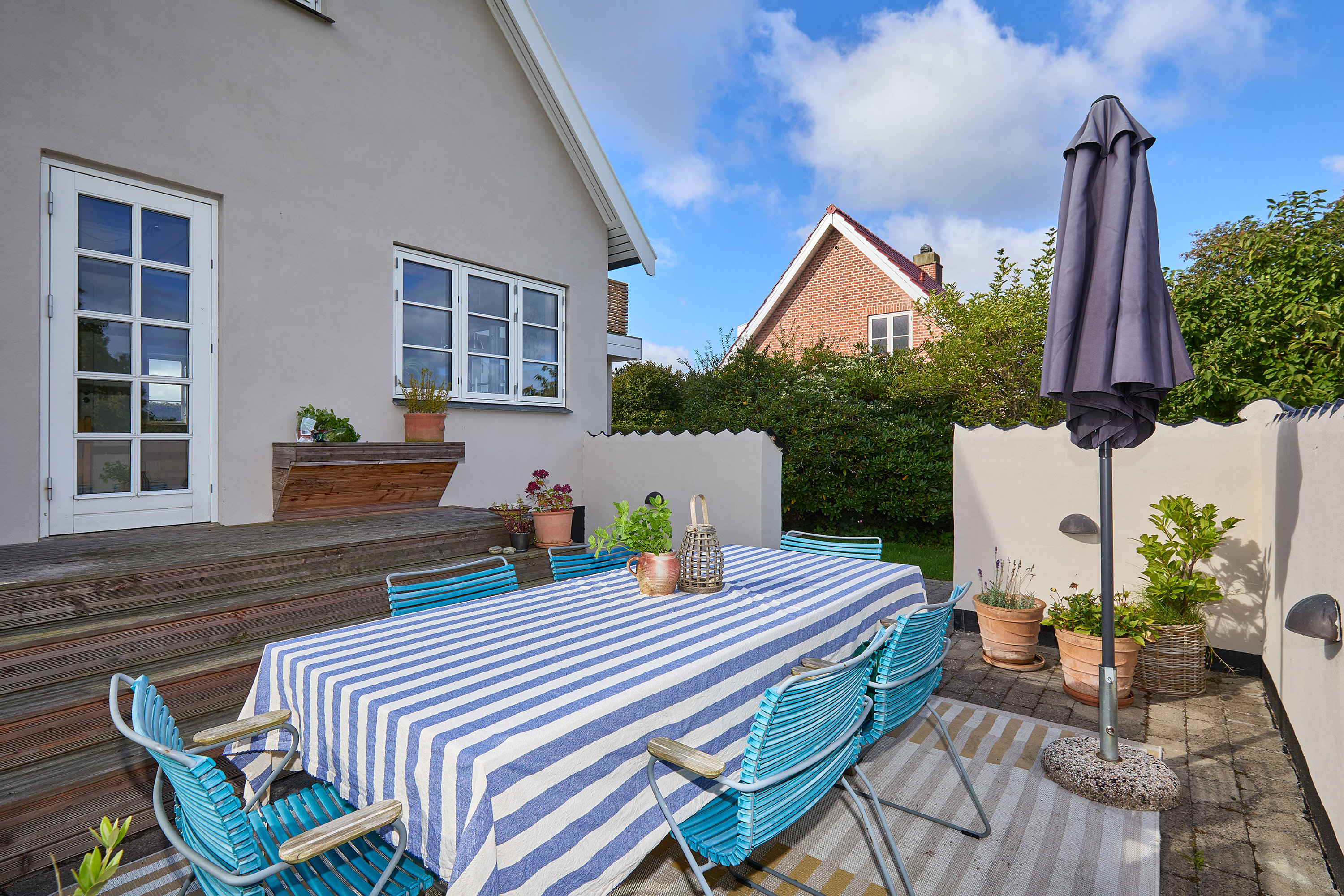 Fremhævet terrasse billede i fuldskærmstilstand. Billede af Nellerupgårds Alle 3, 3250 Gilleleje