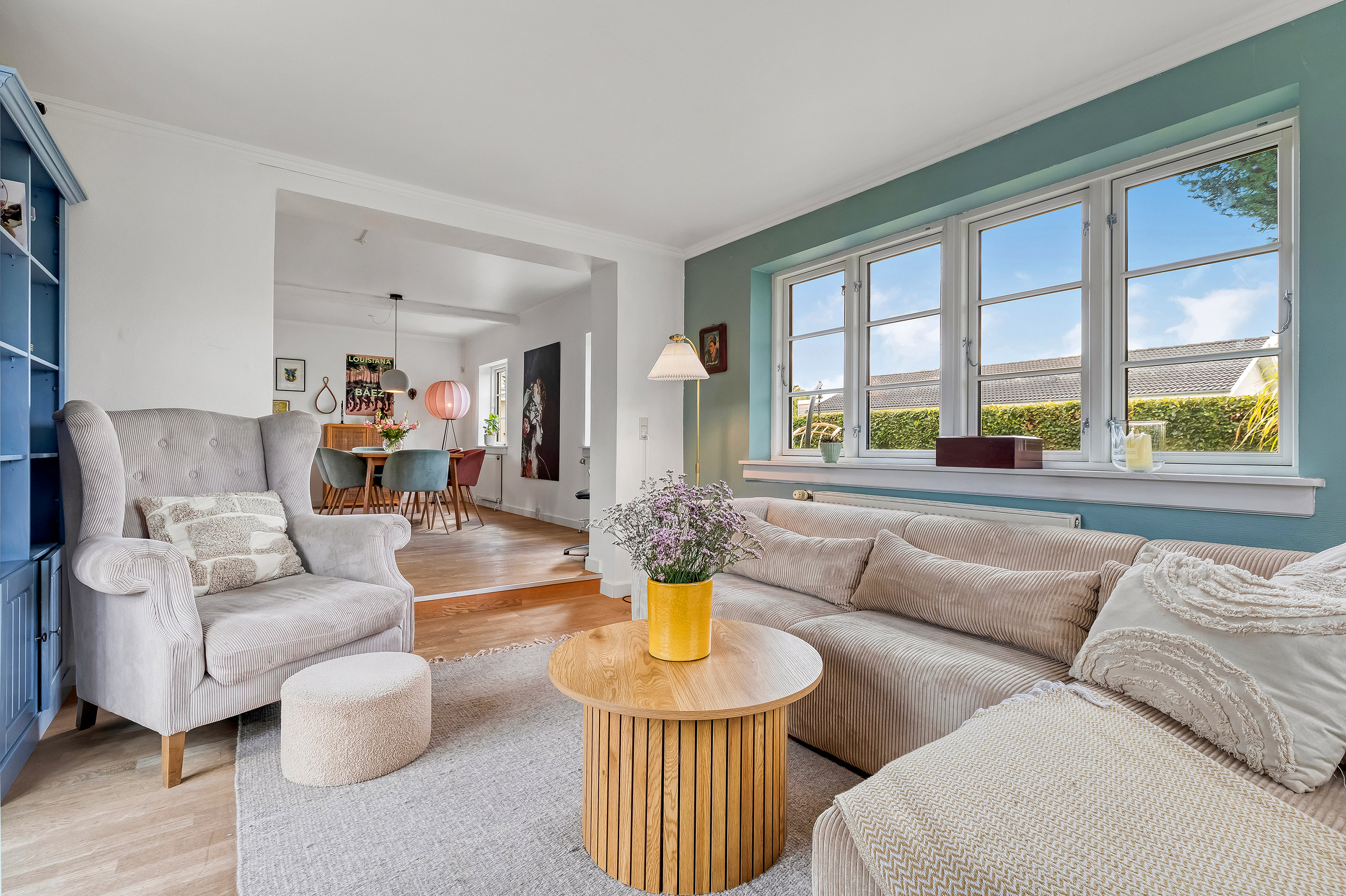 Fremhævet stue billede i fuldskærmstilstand. Billede af Nellerupgårds Alle 3, 3250 Gilleleje