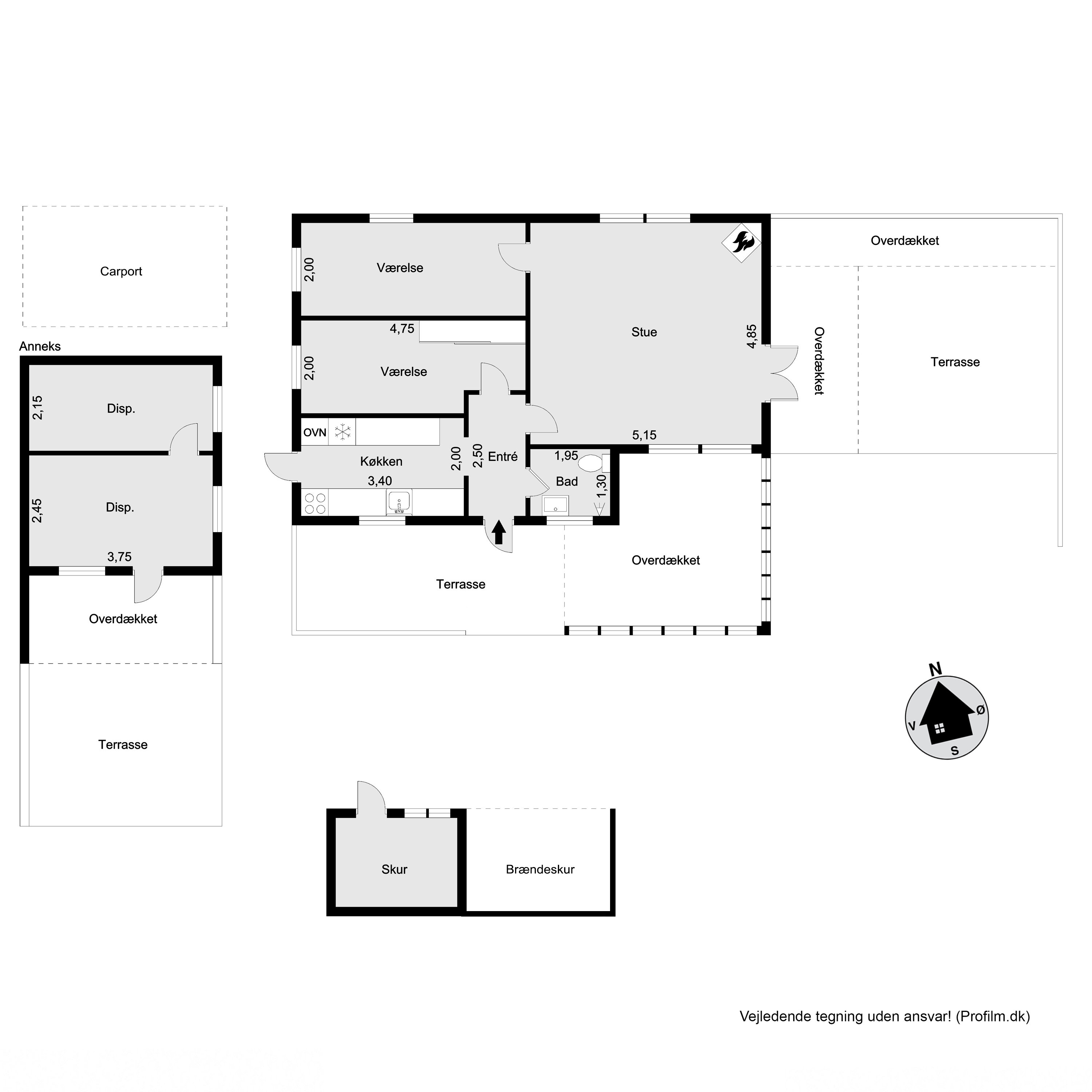 Plantegninger billede af Dams-Åsen 5, Rågeleje, 3210 Vejby