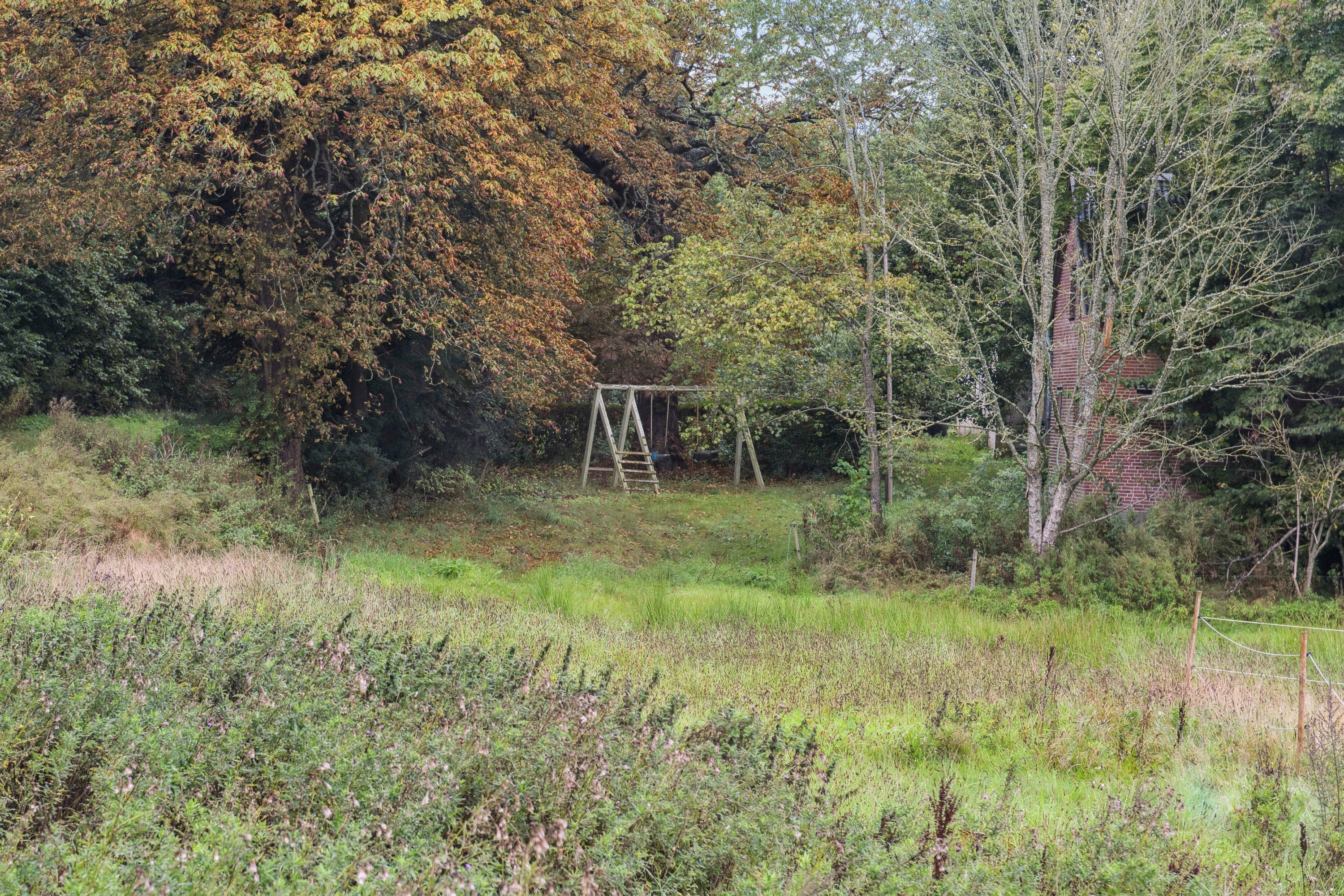 Fremhævet set fra haven billede i fuldskærmstilstand. Billede af Teglværksvej 51, Ølsted, 8723 Løsning