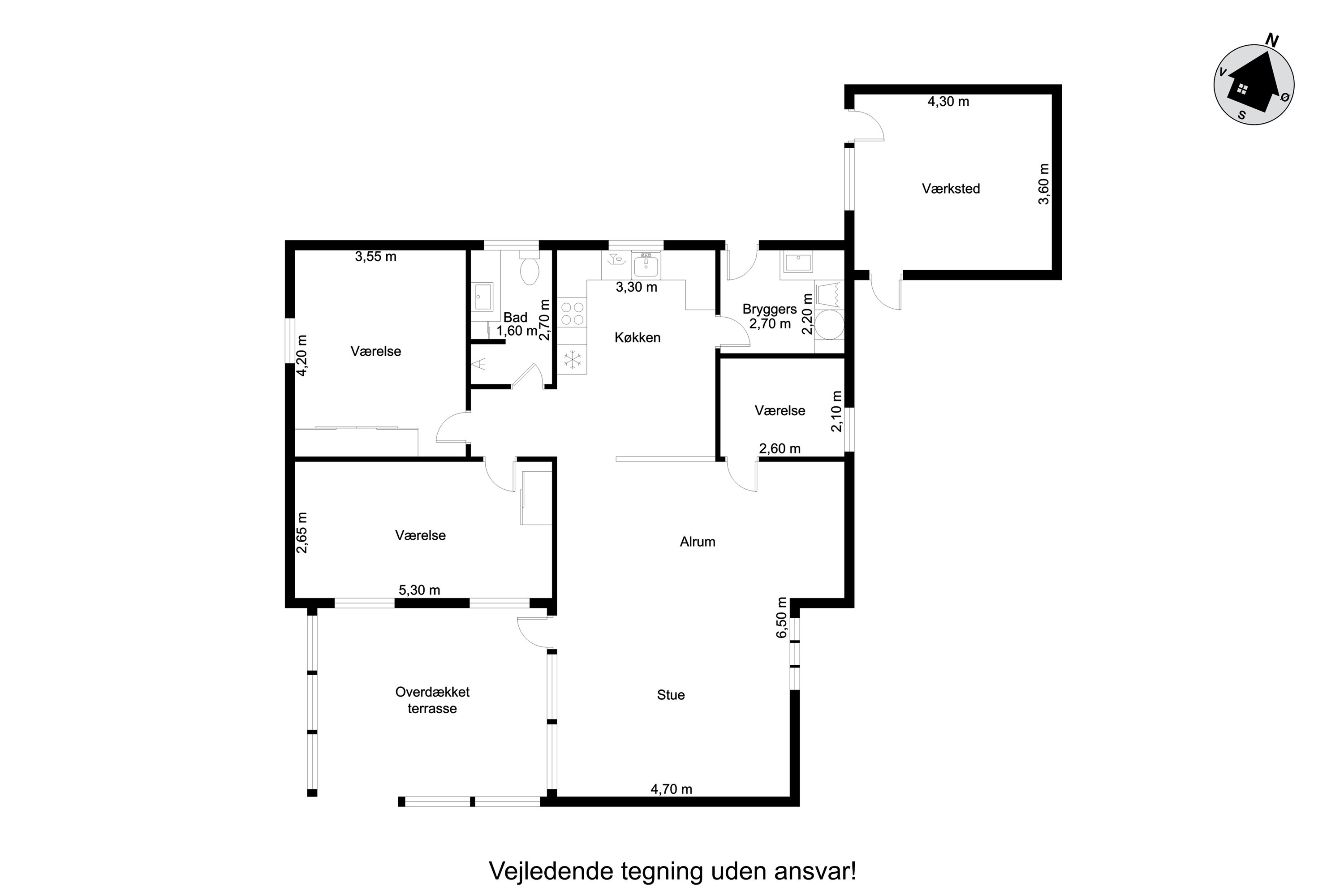 Plantegninger billede af Rosenvej 134, 6880 Tarm
