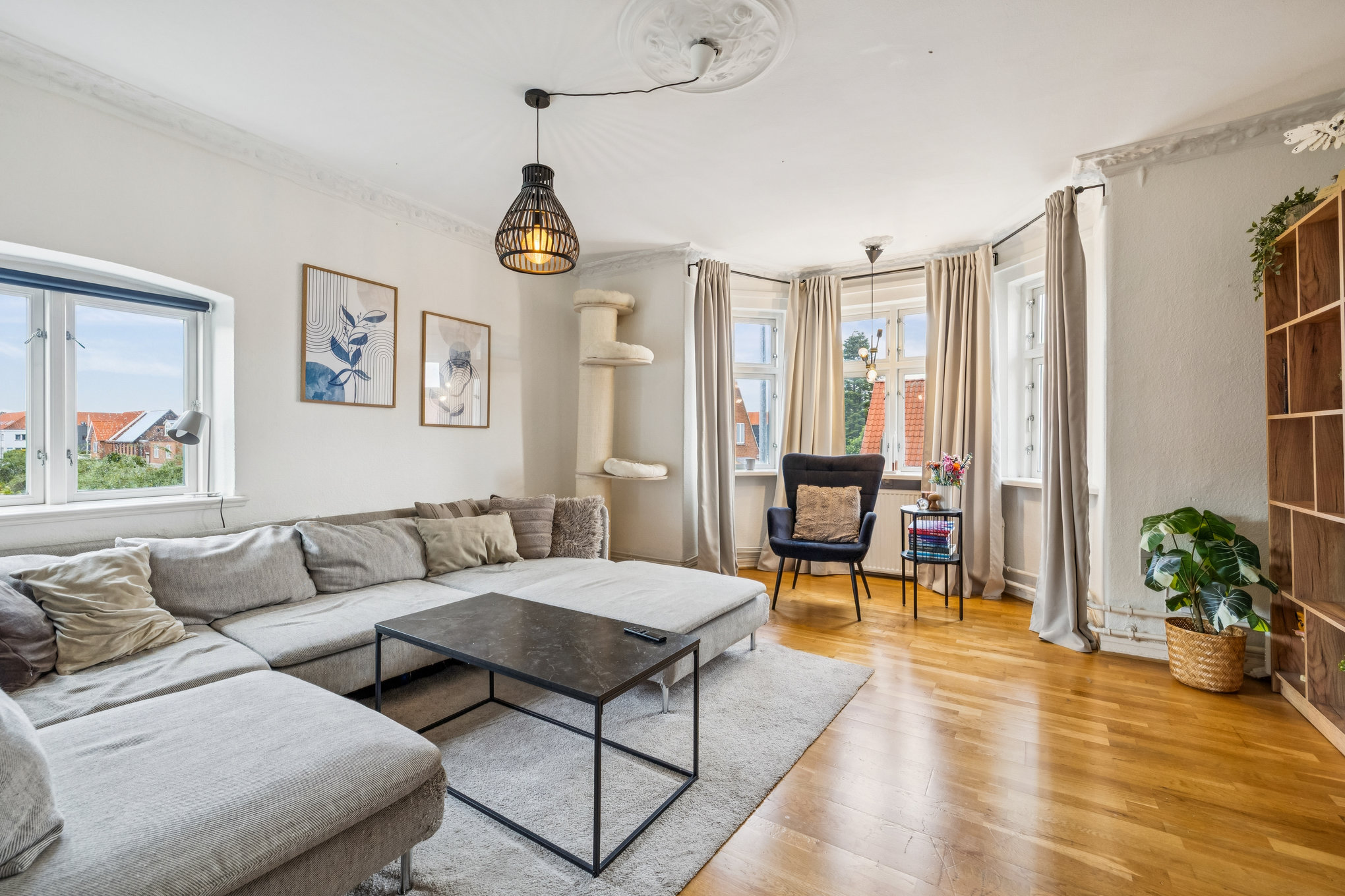 Fremhævet stue billede i fuldskærmstilstand. Billede af Nørre Boulevard 53, 1., 8900 Randers C