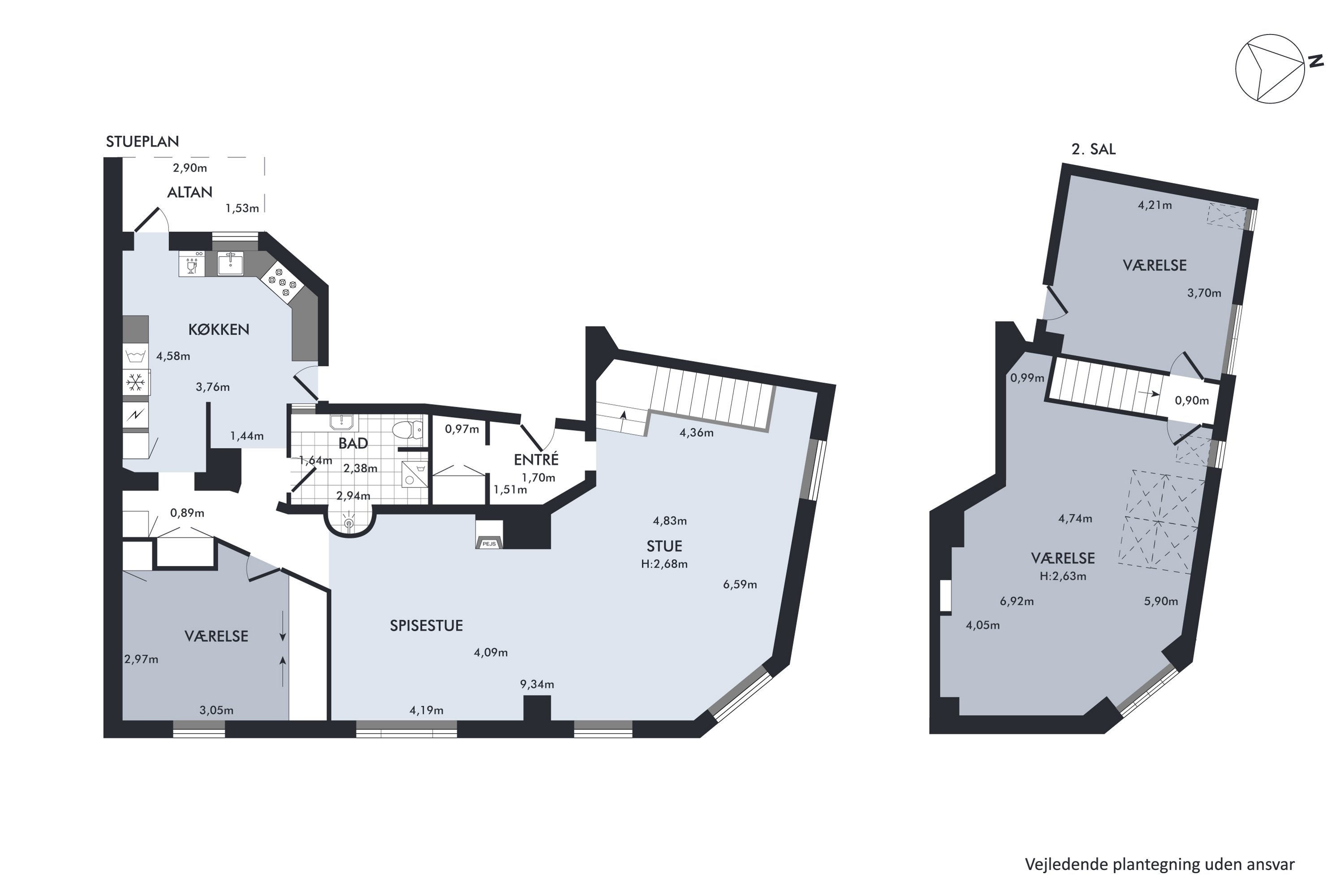 Plantegninger billede af Bülowsvej 5C, 4. th., 1870 Frederiksberg C