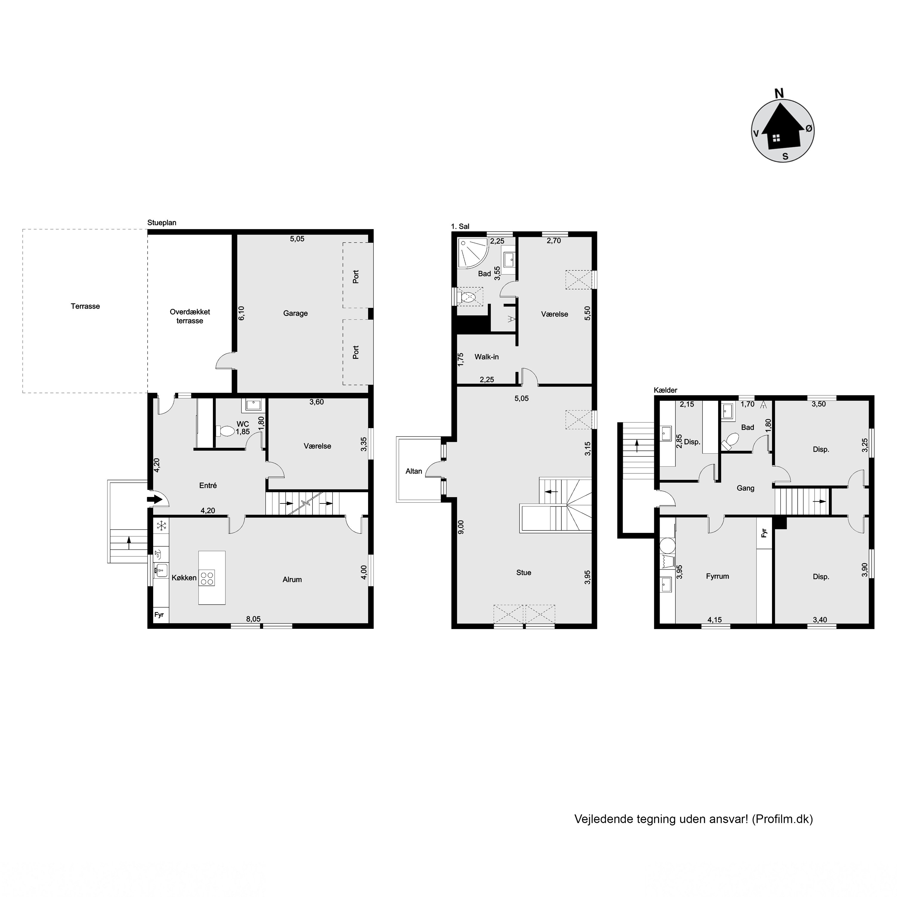 Plantegninger billede af Falkenborgvej 9, 3600 Frederikssund