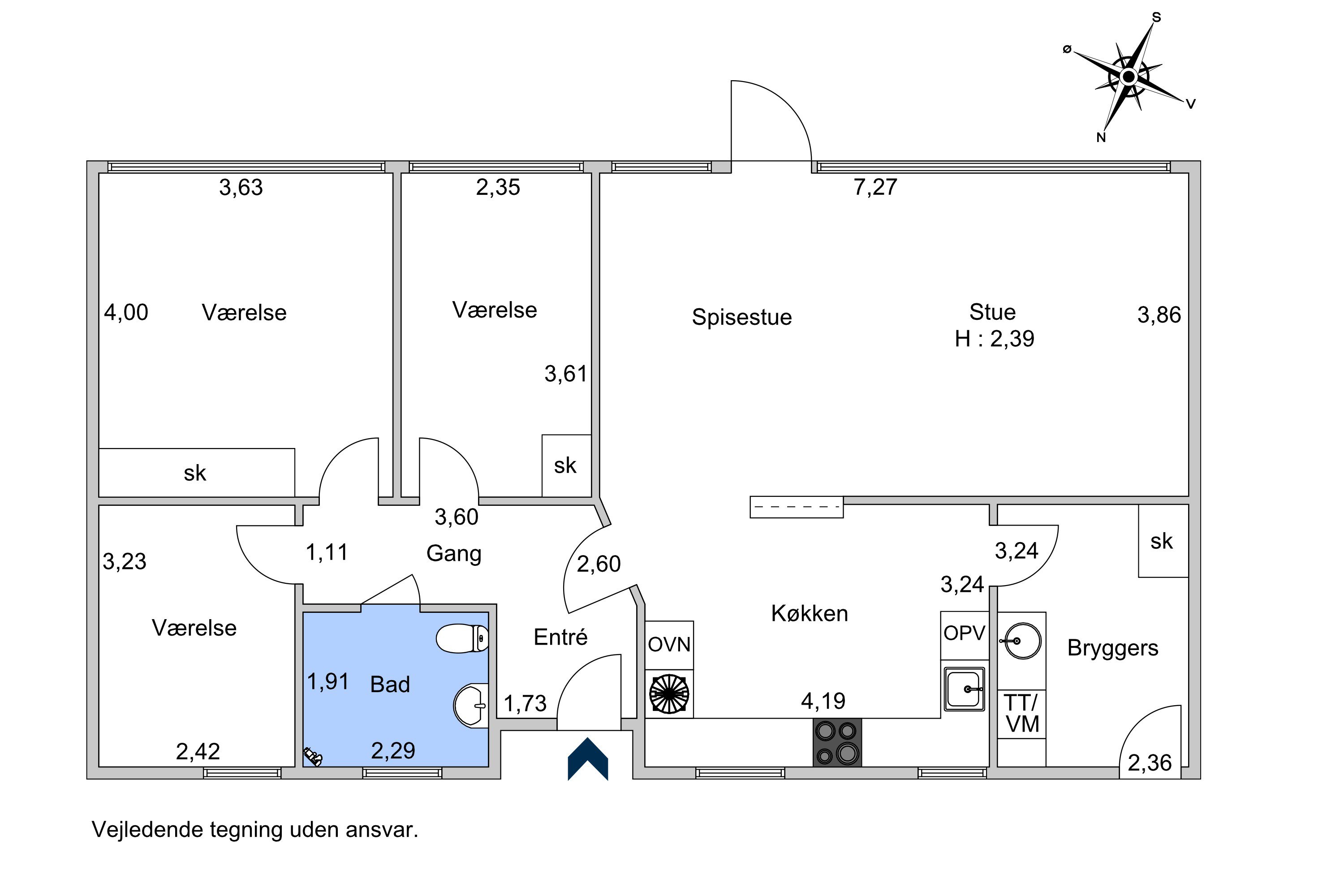 Plantegninger billede af Skolebakken 60, Nr. Bjert, 6000 Kolding
