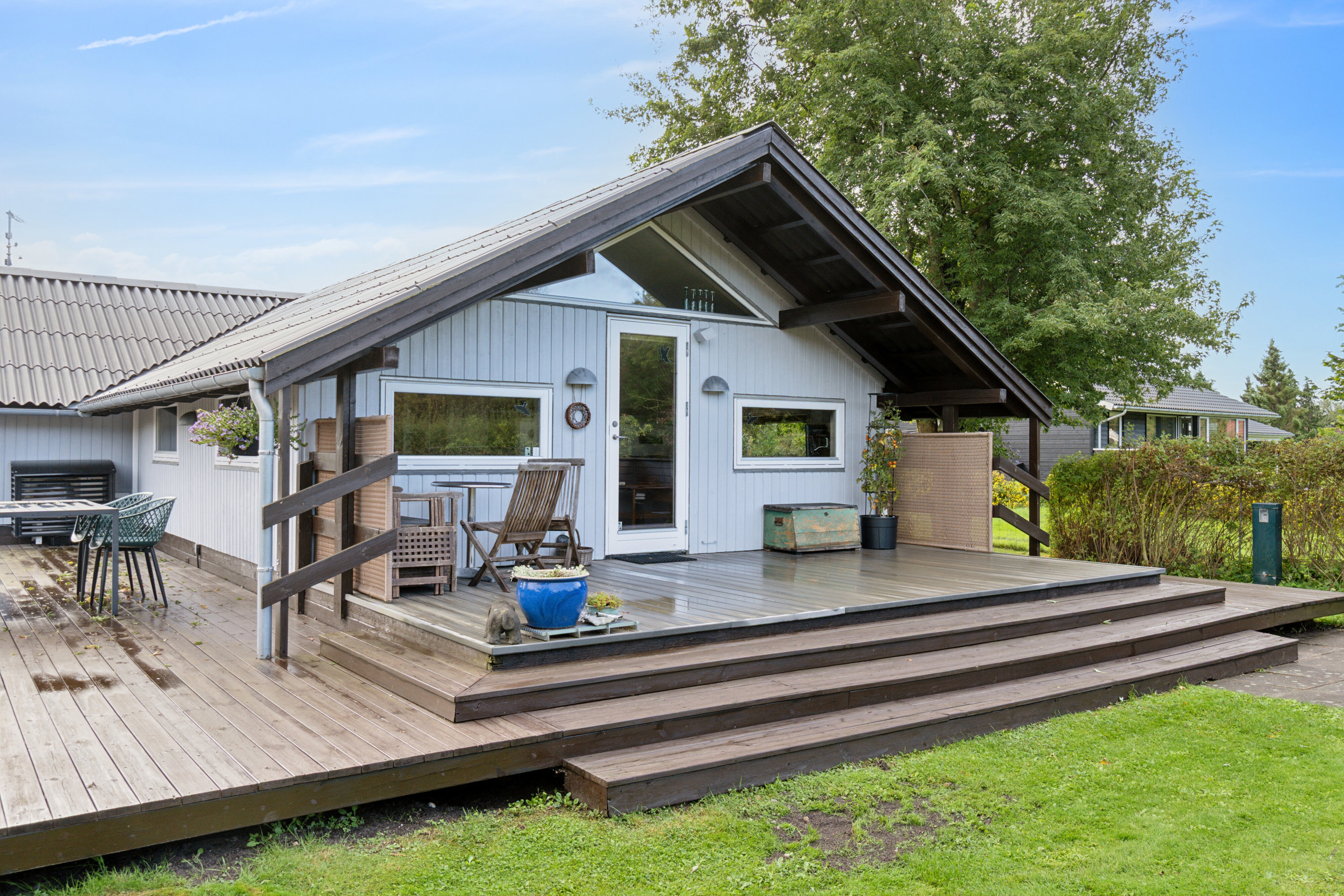 Fremhævet set fra haven billede i fuldskærmstilstand. Billede af Østre Strand 183, Kobæk, 4230 Skælskør
