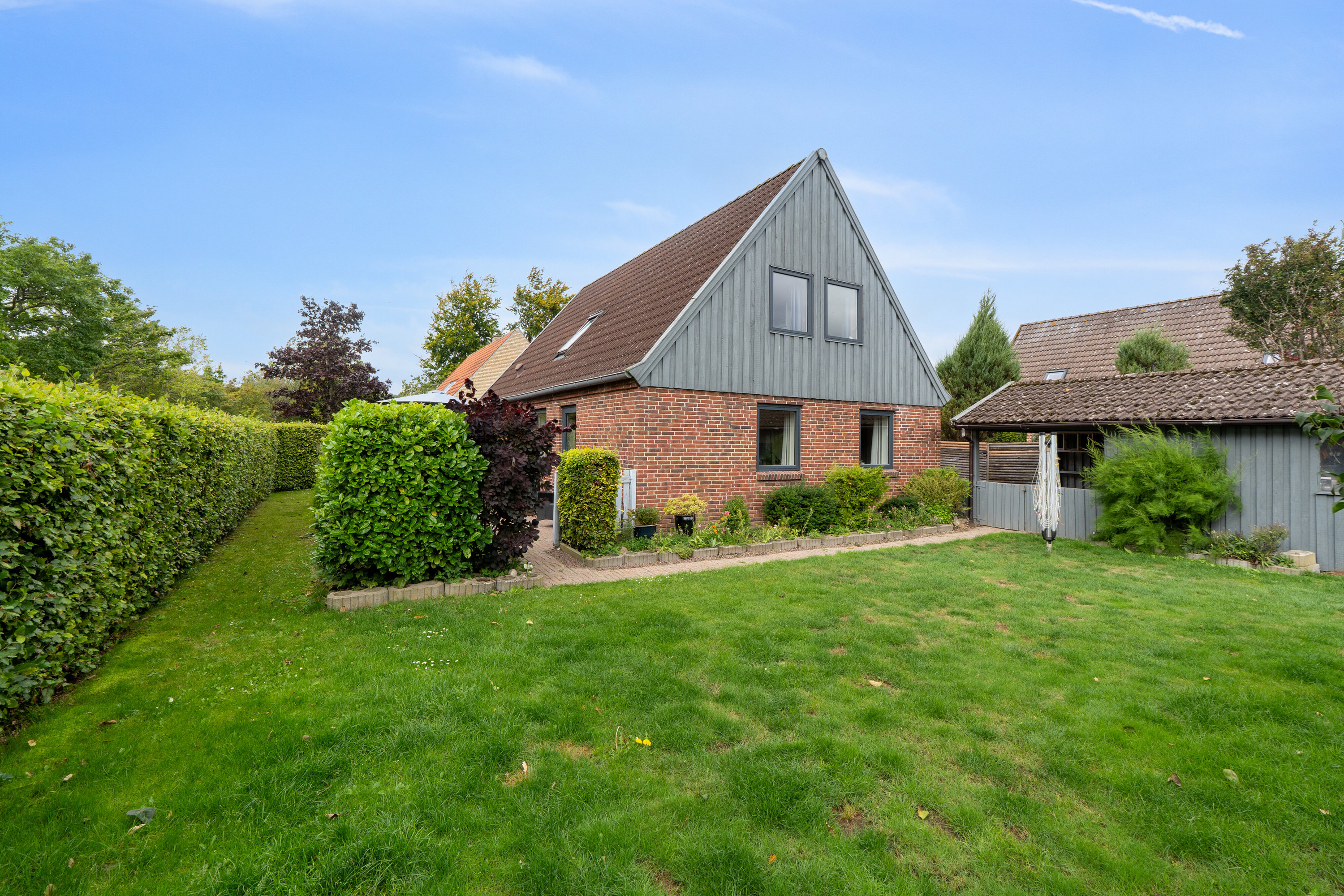 Villa: Set fra haven på Horsholmstræde 8, 2620 Albertslund