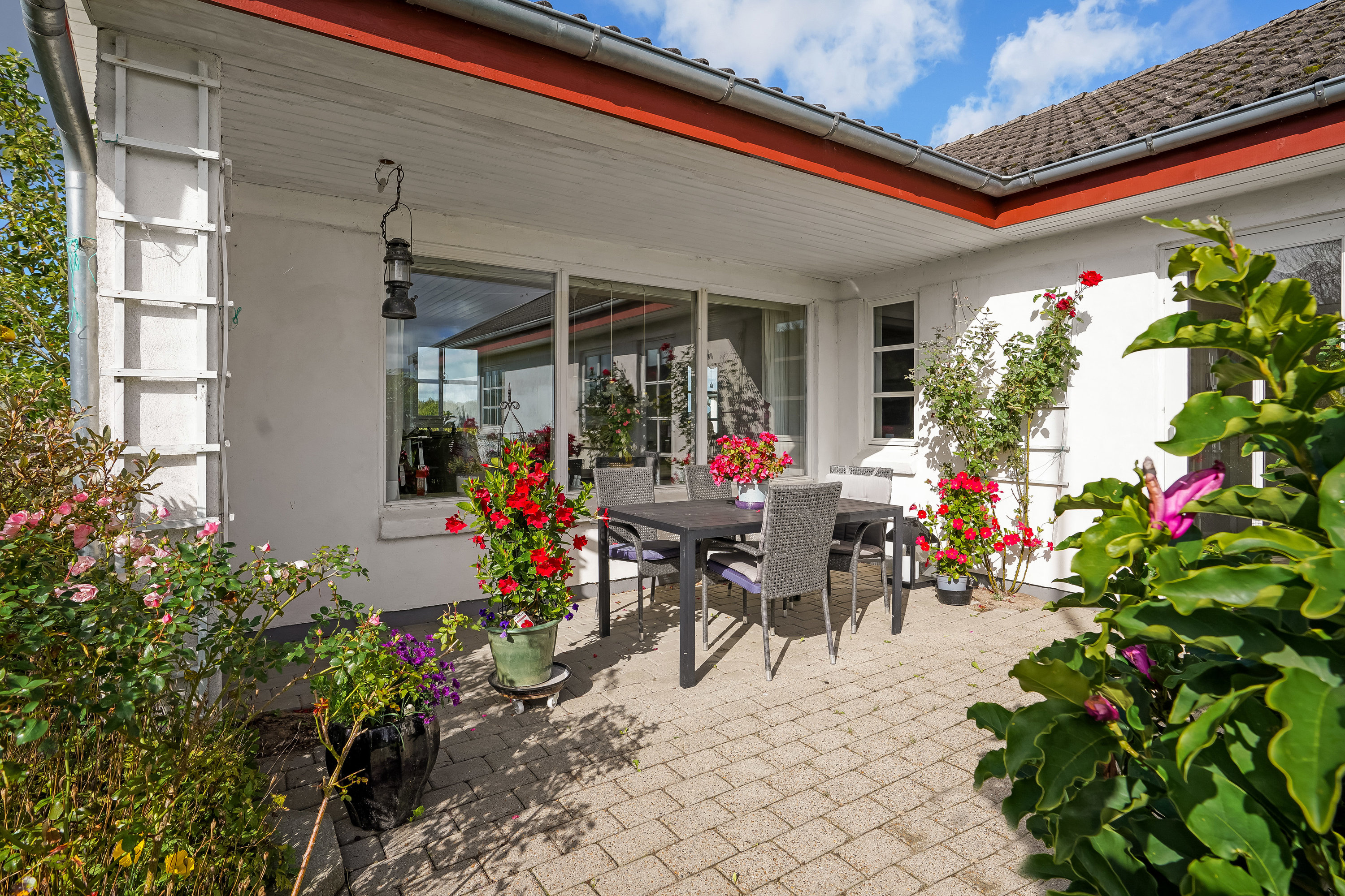 Fremhævet terrasse billede i fuldskærmstilstand. Billede af Agervej 7, Sandvad, 7300 Jelling