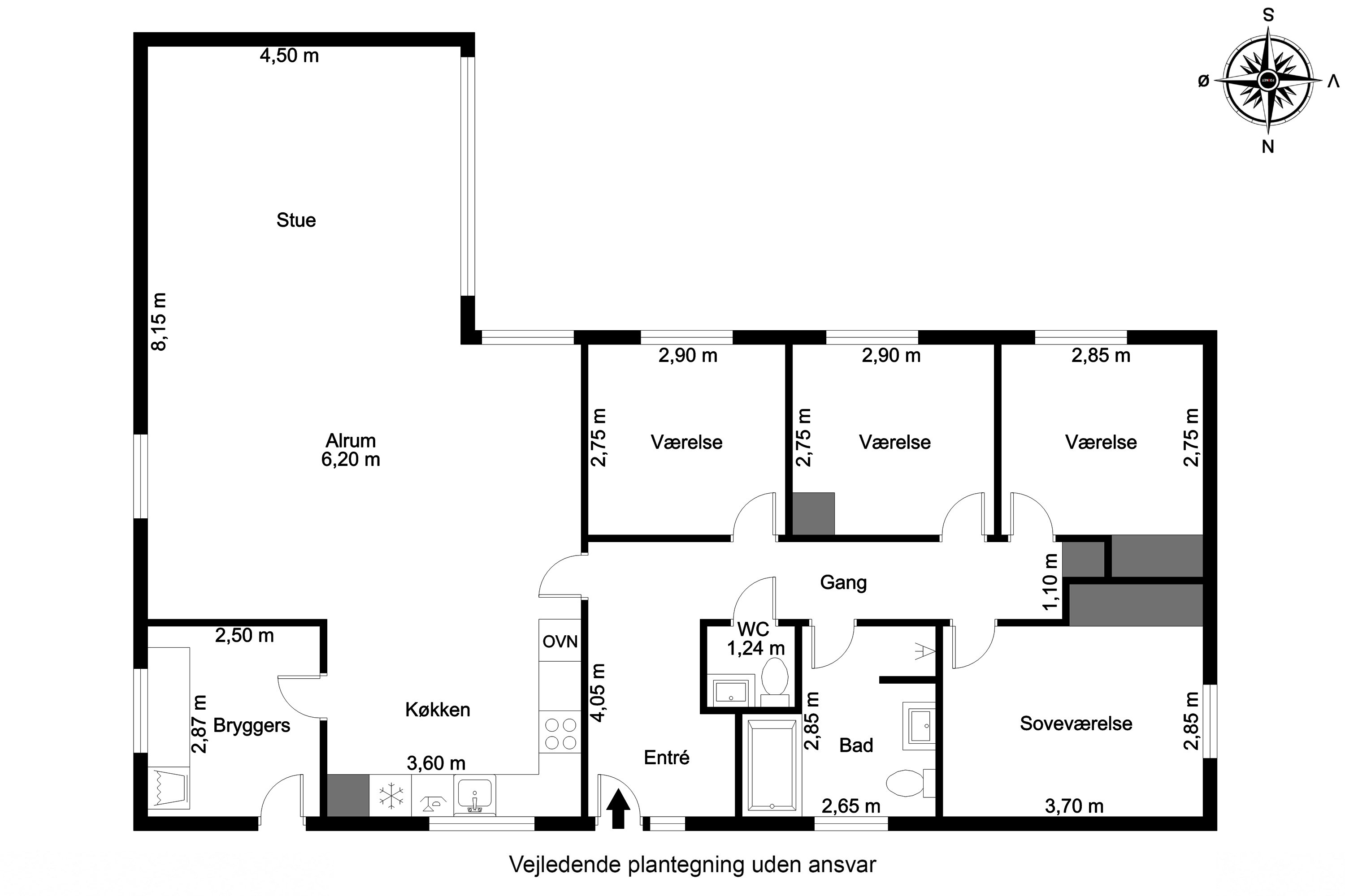 Plantegninger billede af Nordkrogen 8, 7300 Jelling