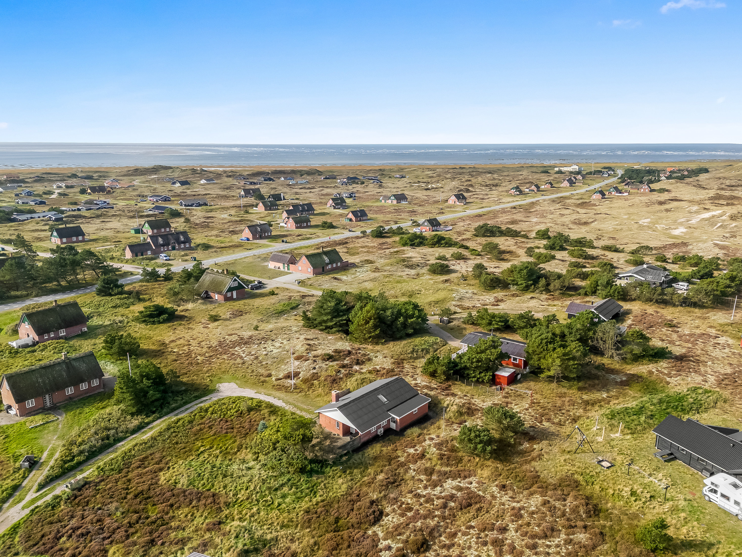 Fritidshus: Luftfoto på Vestermarken 6, Sønderho, 6720 Fanø