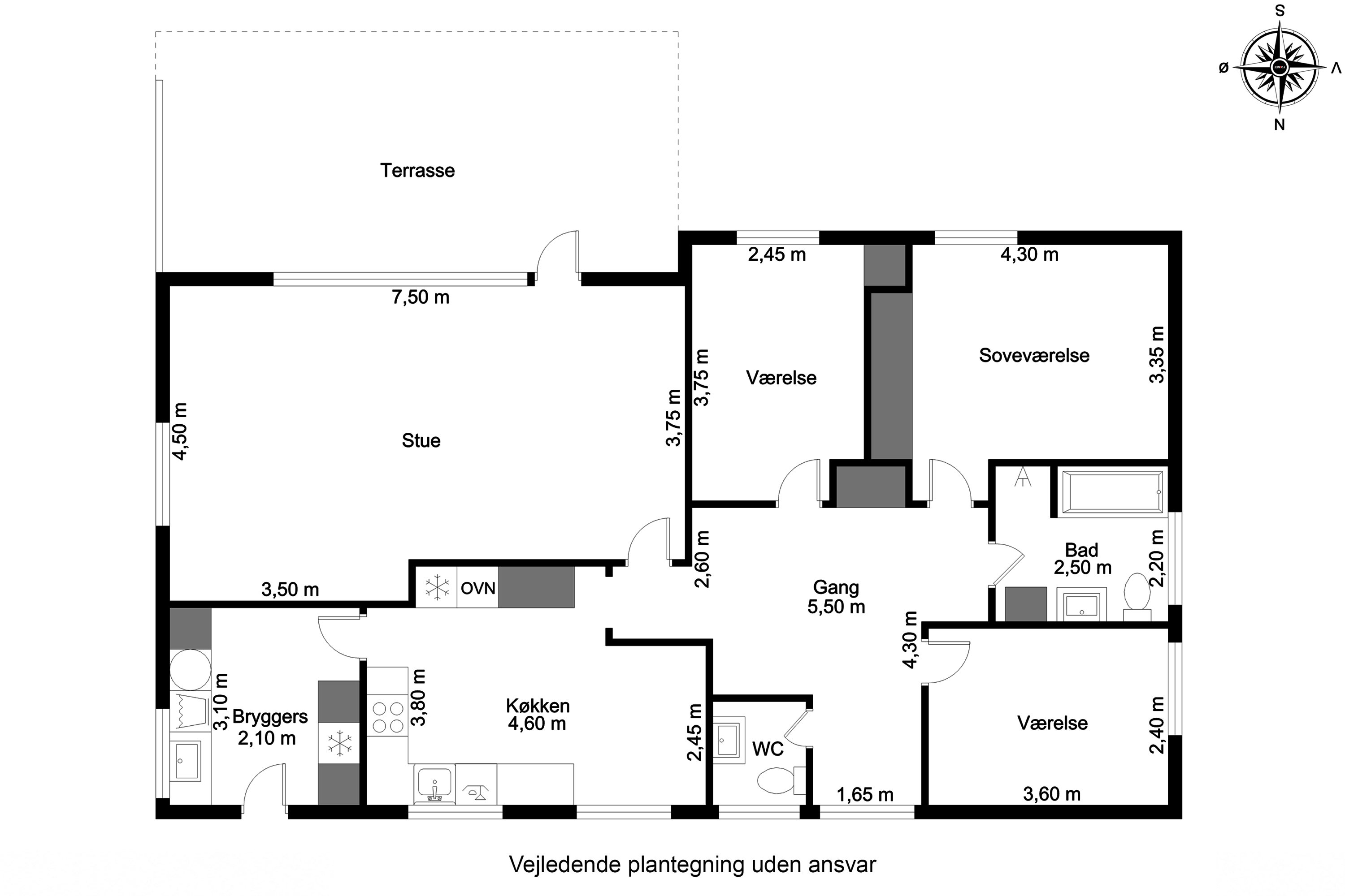 Plantegninger billede af Dalsøvej 67, 7200 Grindsted