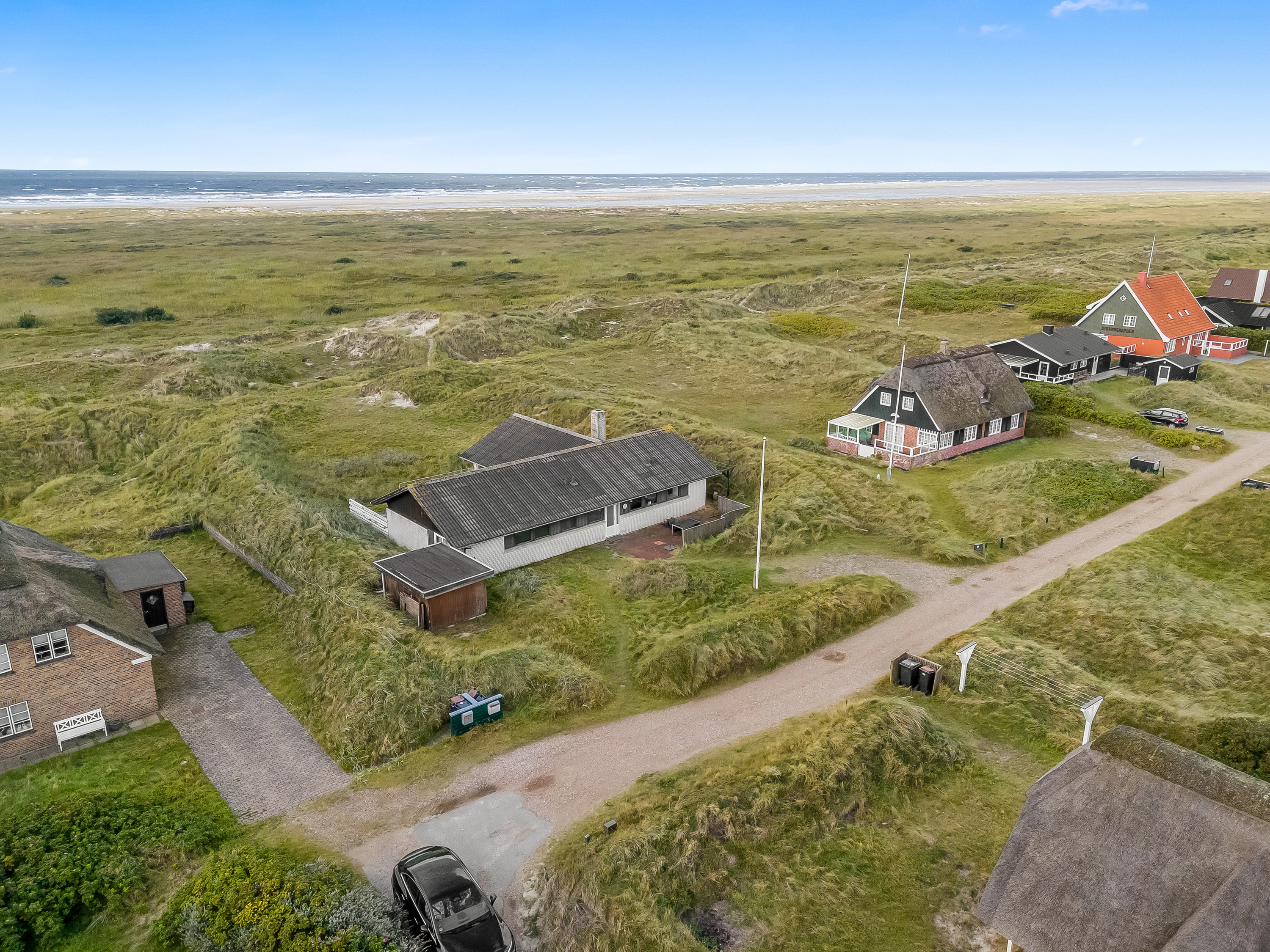 Fremhævet luftfoto billede i fuldskærmstilstand. Billede af Kystvejen 27, Fanø Bad, 6720 Fanø