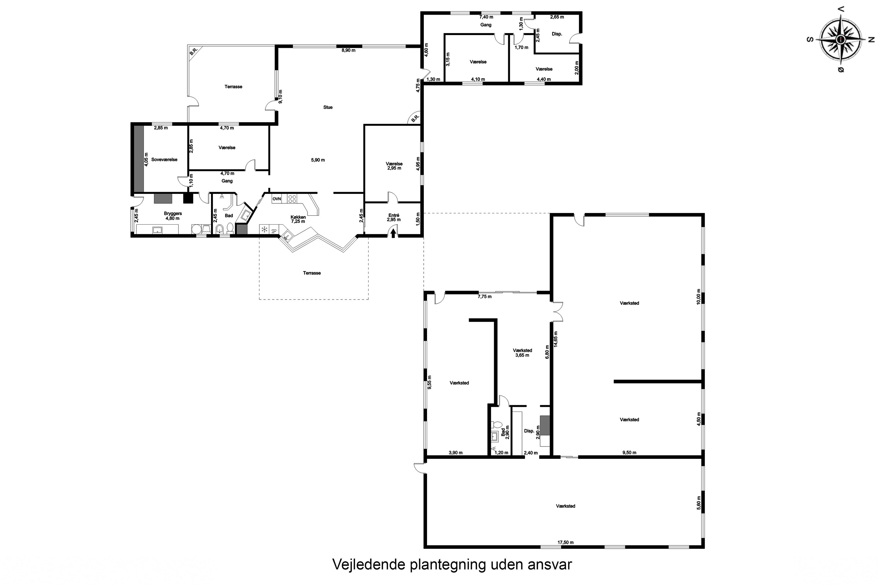 Plantegninger billede af Huginsvej 3, 7200 Grindsted