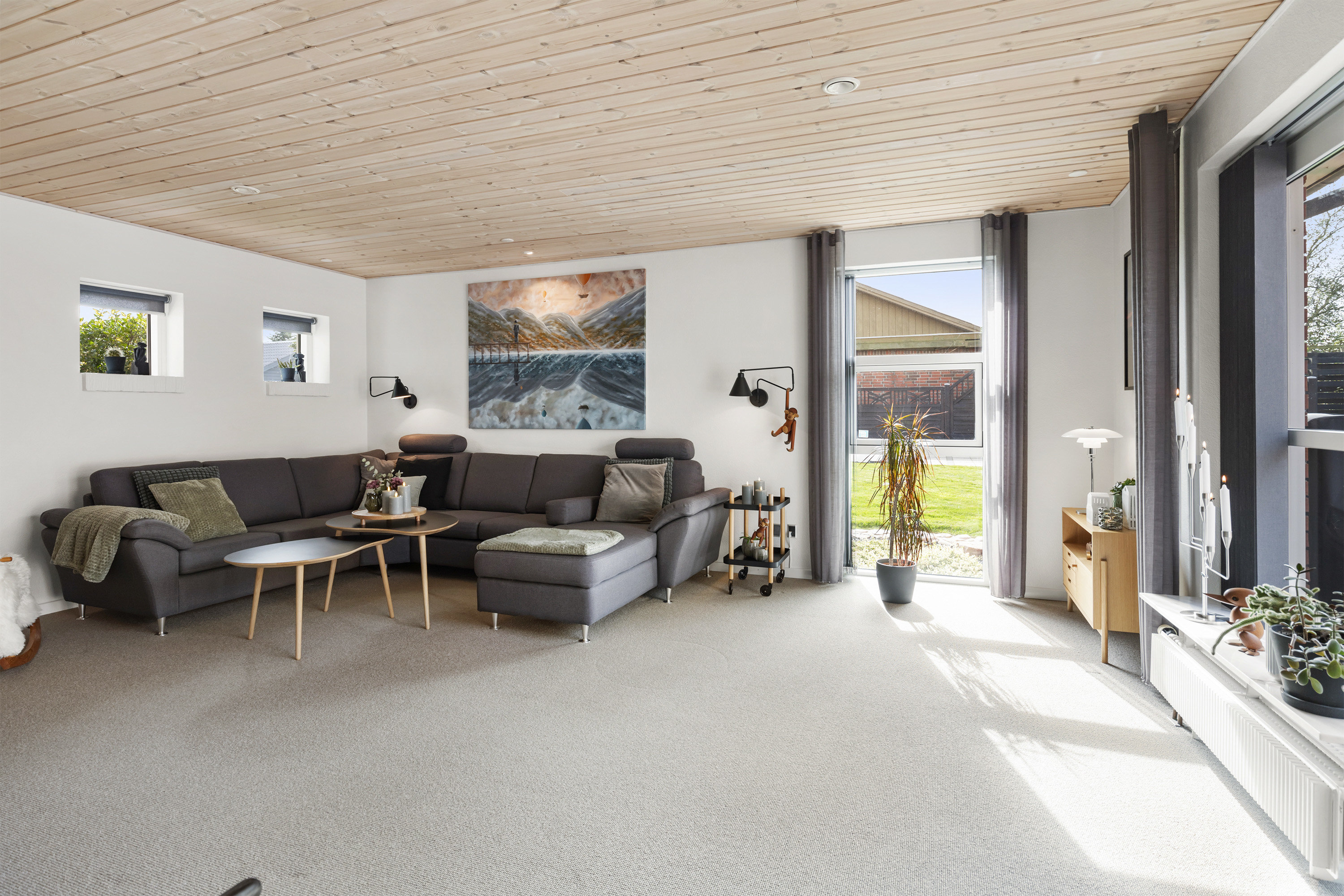 Fremhævet stue billede i fuldskærmstilstand. Billede af Valgårdsvej 16, V Hornum, 9640 Farsø