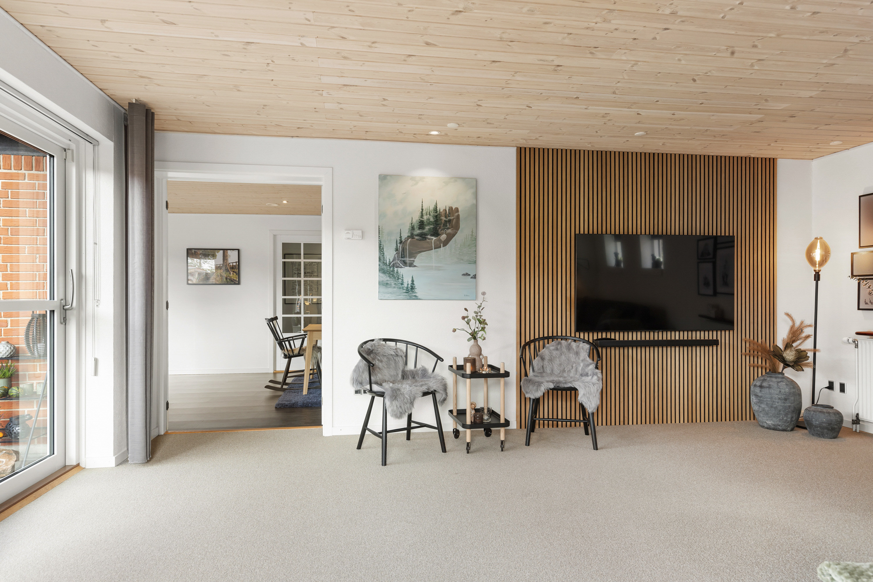 Fremhævet stue billede i fuldskærmstilstand. Billede af Valgårdsvej 16, V Hornum, 9640 Farsø