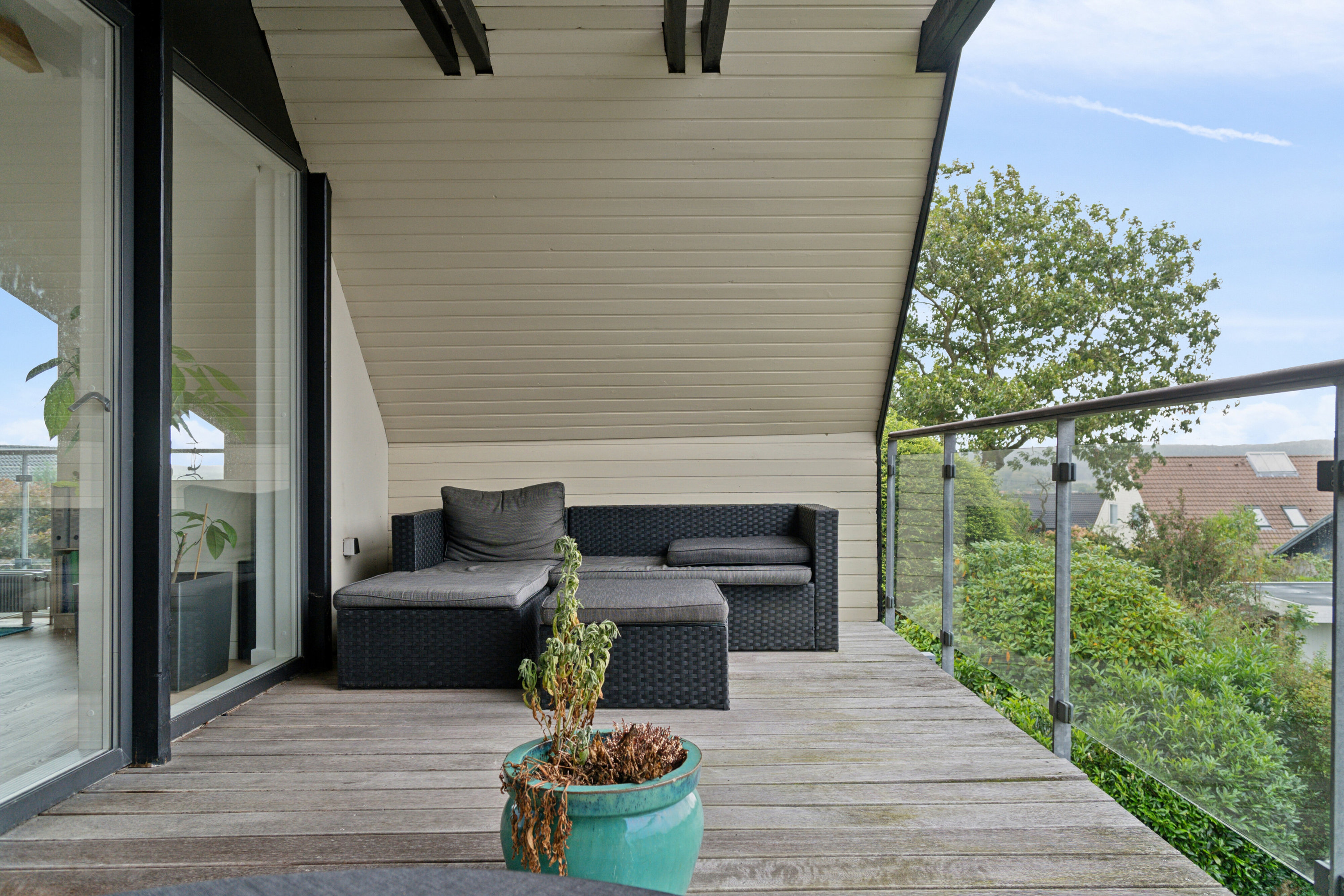 Fremhævet altan billede i fuldskærmstilstand. Billede af Sagasvej 19, 8600 Silkeborg