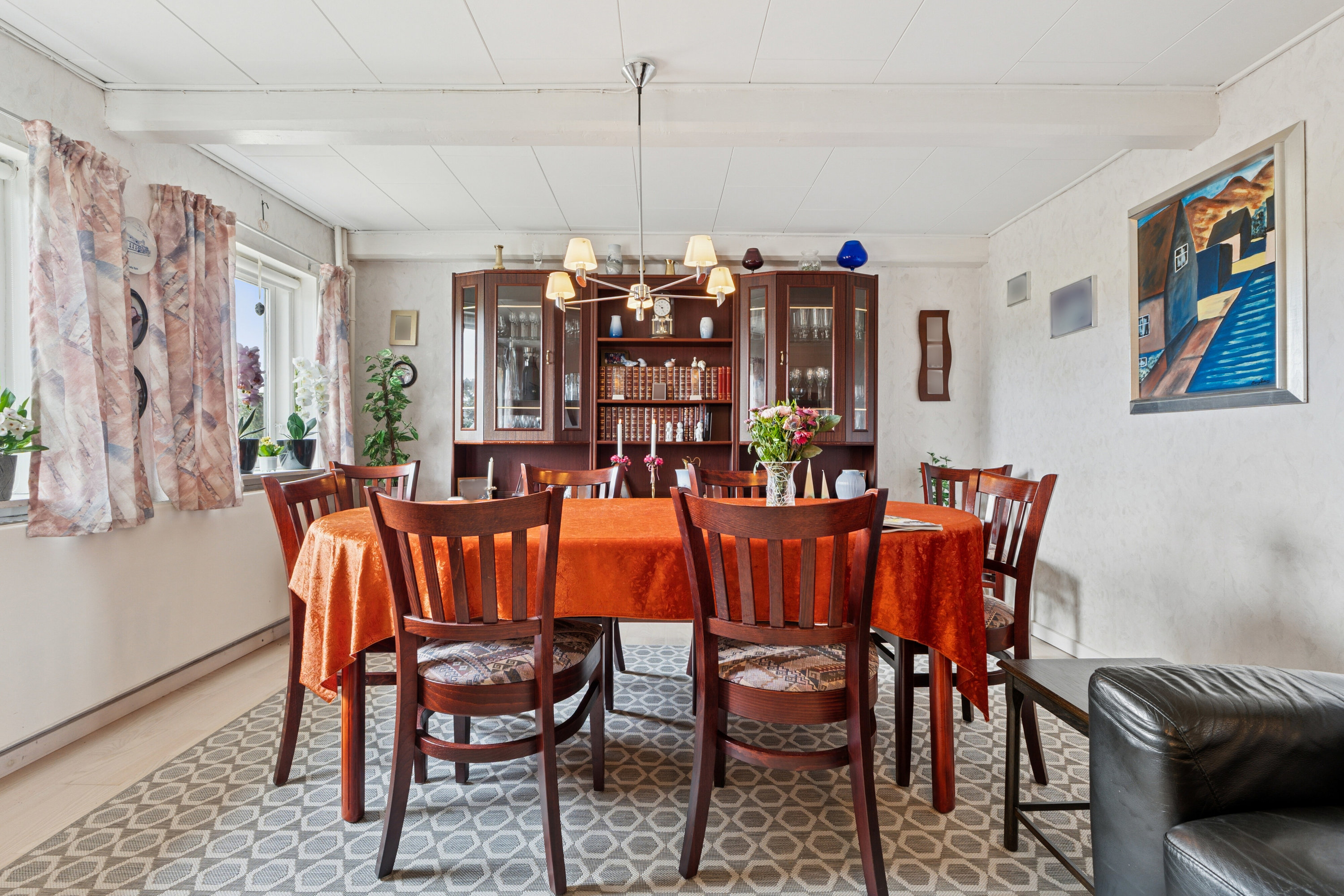 Fremhævet spisestue billede i fuldskærmstilstand. Billede af Snødevej 1, Mileskov, 5953 Tranekær