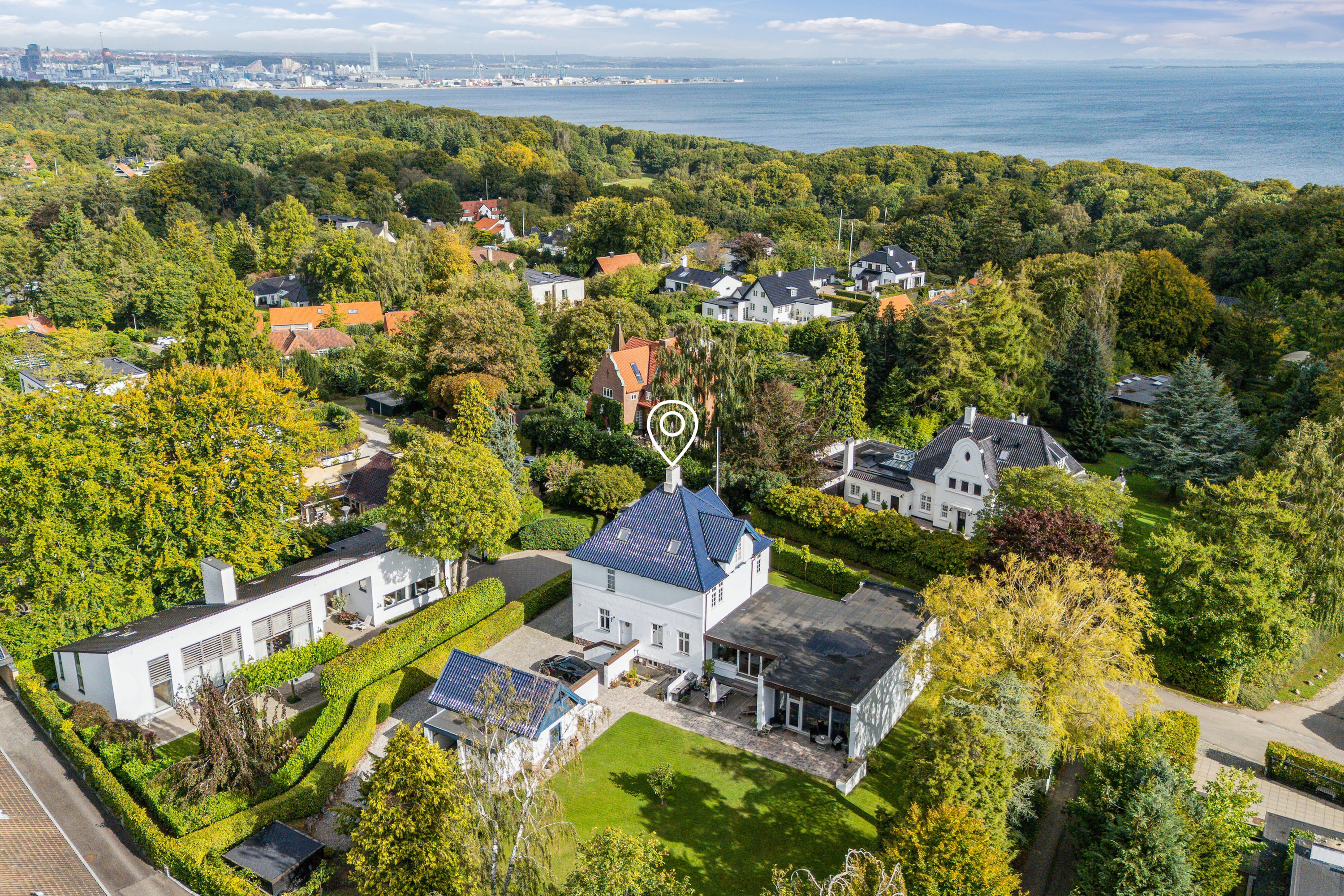 Fremhævet luftfoto billede i fuldskærmstilstand. Billede af Ildervej 18B, 8270 Højbjerg