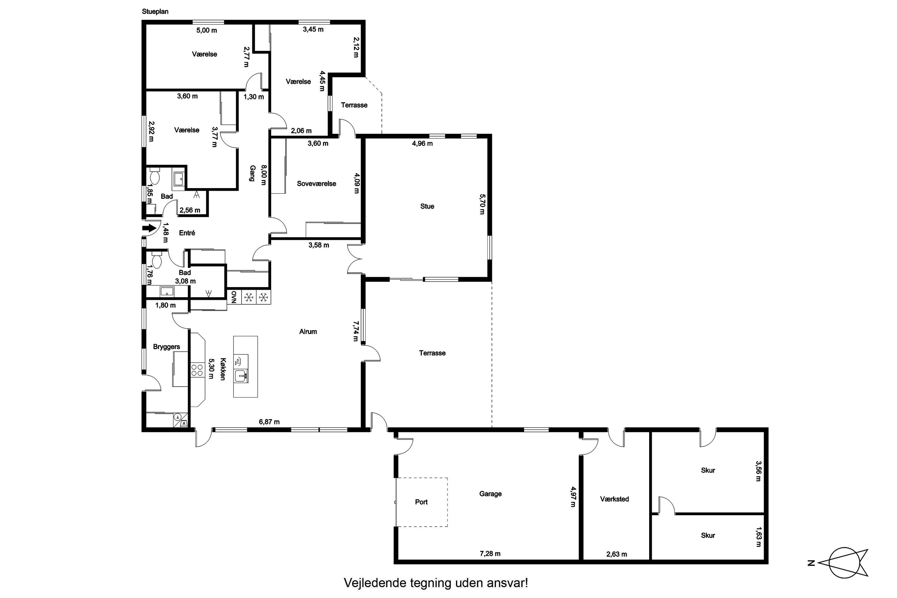 Plantegninger billede af Valgårdsvej 16, V Hornum, 9640 Farsø