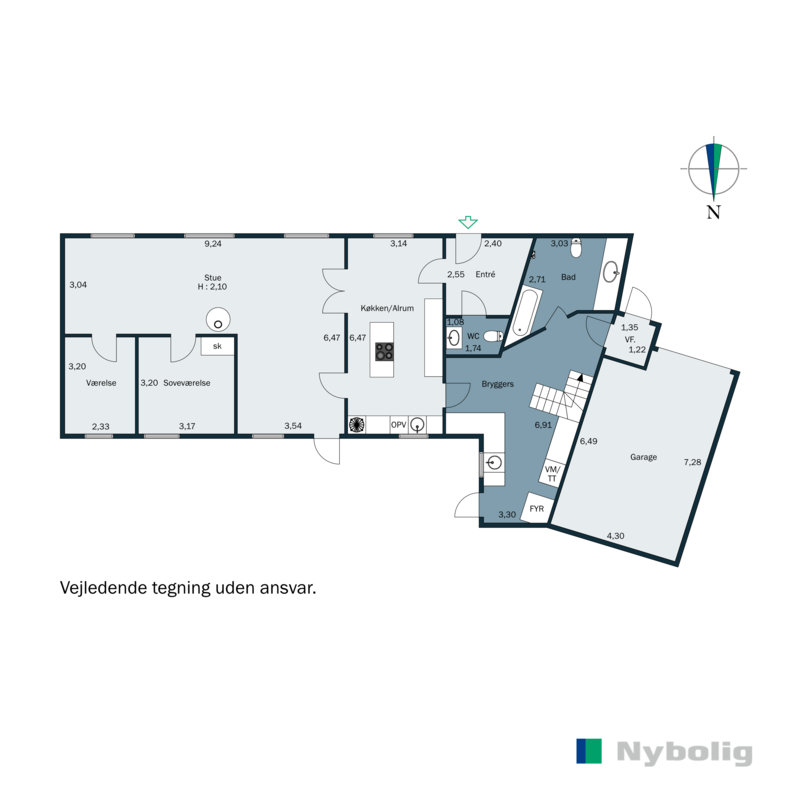 Plantegninger billede af Blichersvej 20, Over Randlev, 8300 Odder