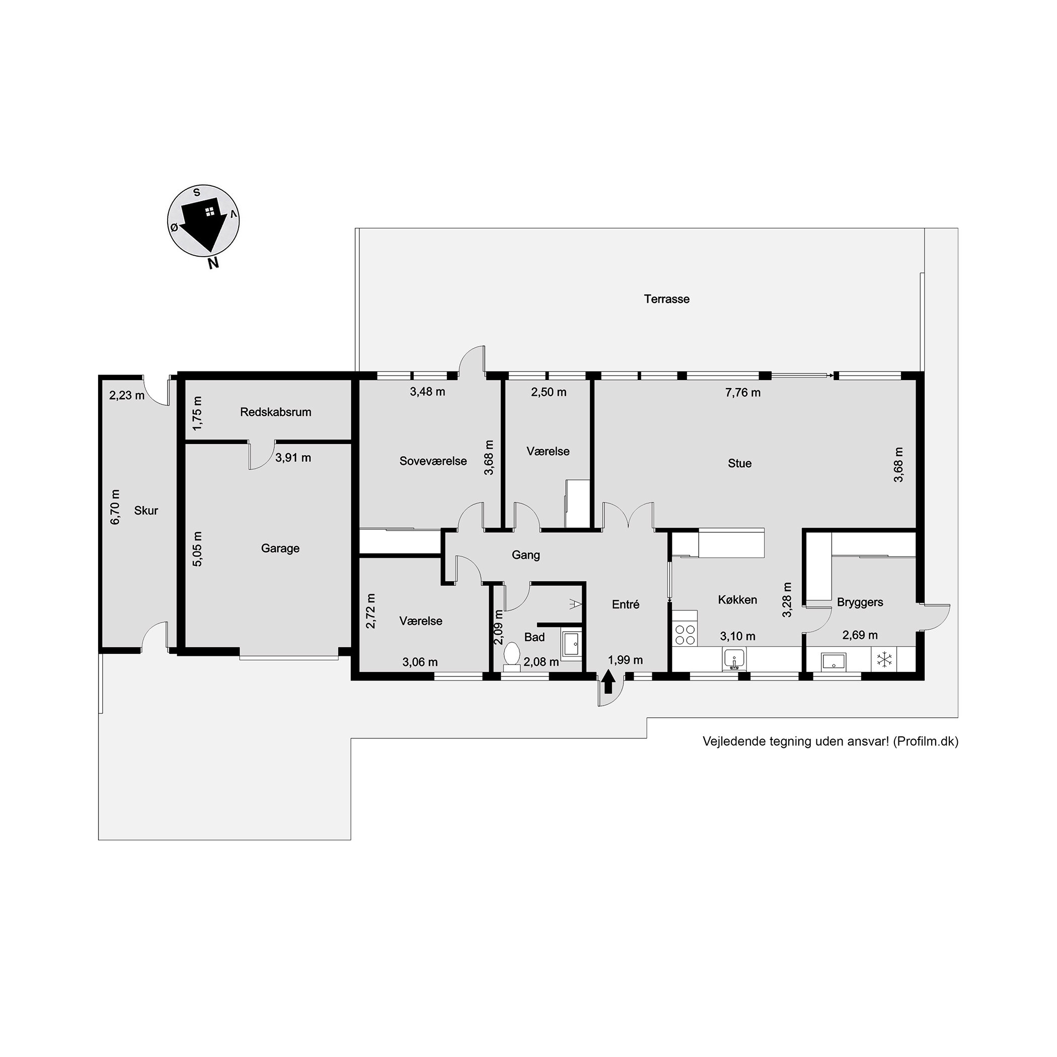 Plantegninger billede af Toftevej 6, 6051 Almind