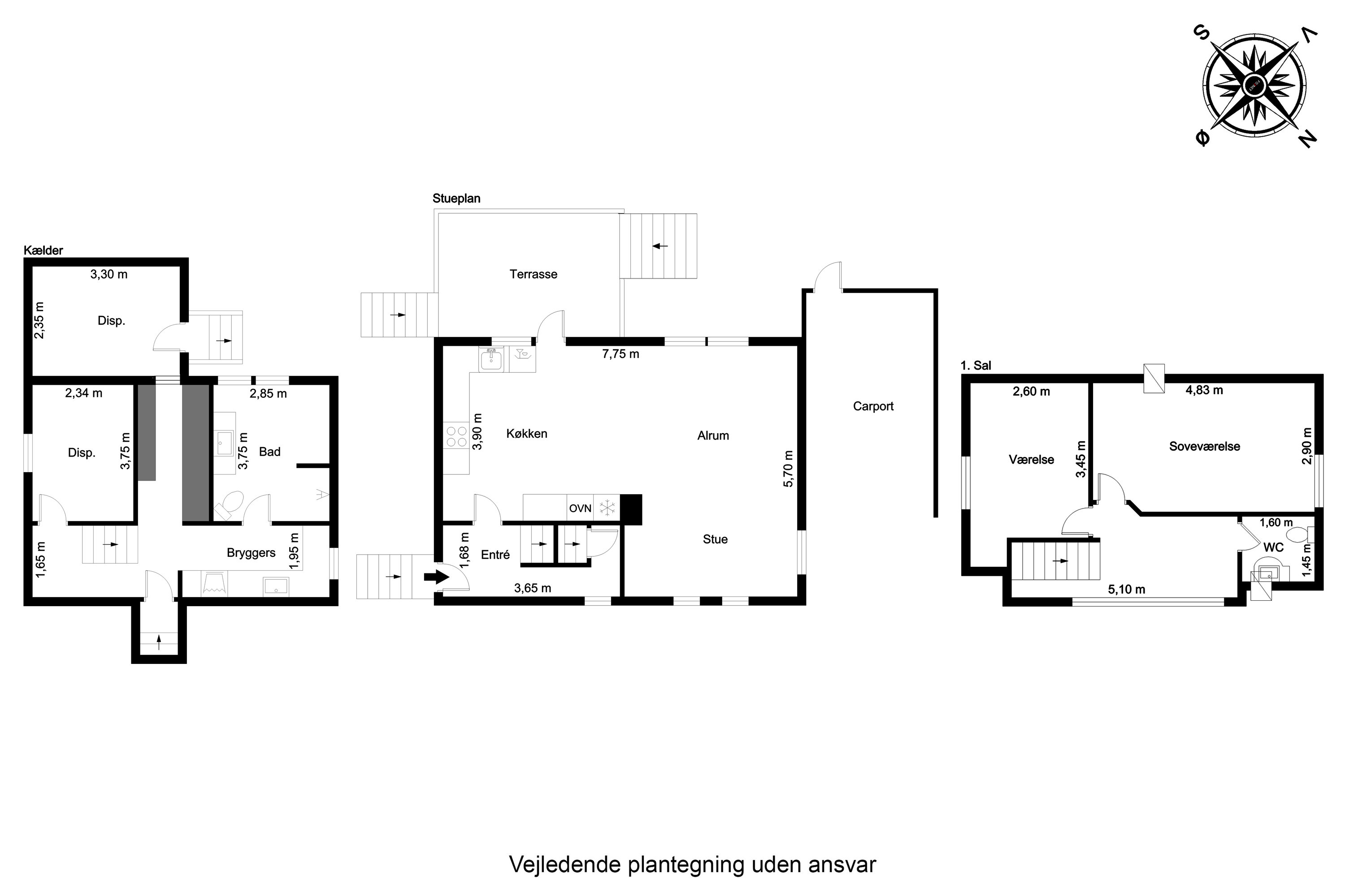 Plantegninger billede af Solskinsvænget 3, 5500 Middelfart