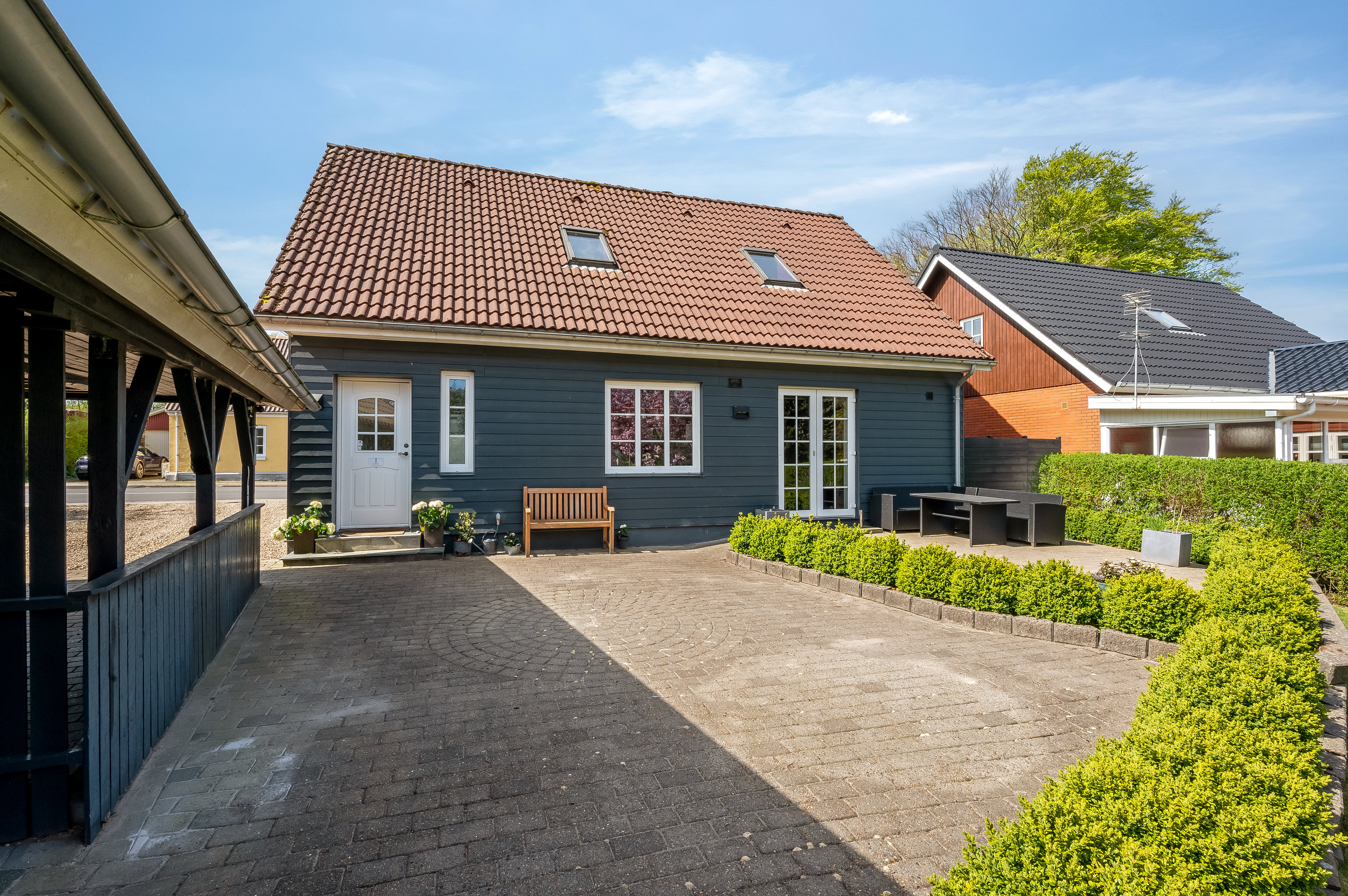 Fremhævet have/terrasse billede i fuldskærmstilstand. Billede af Langgade 17, Kvong, 6800 Varde