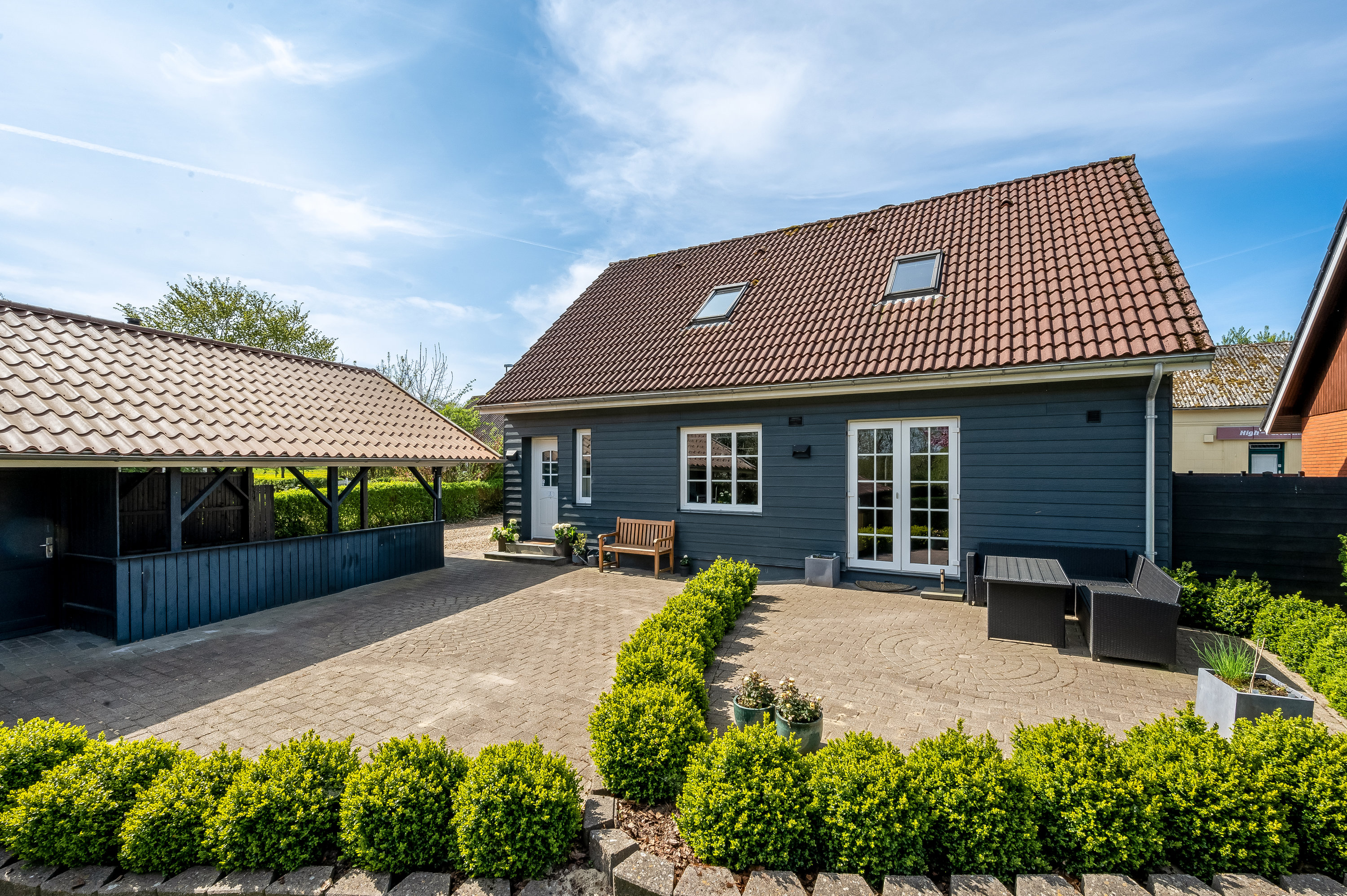 Fremhævet have/terrasse billede i fuldskærmstilstand. Billede af Langgade 17, Kvong, 6800 Varde