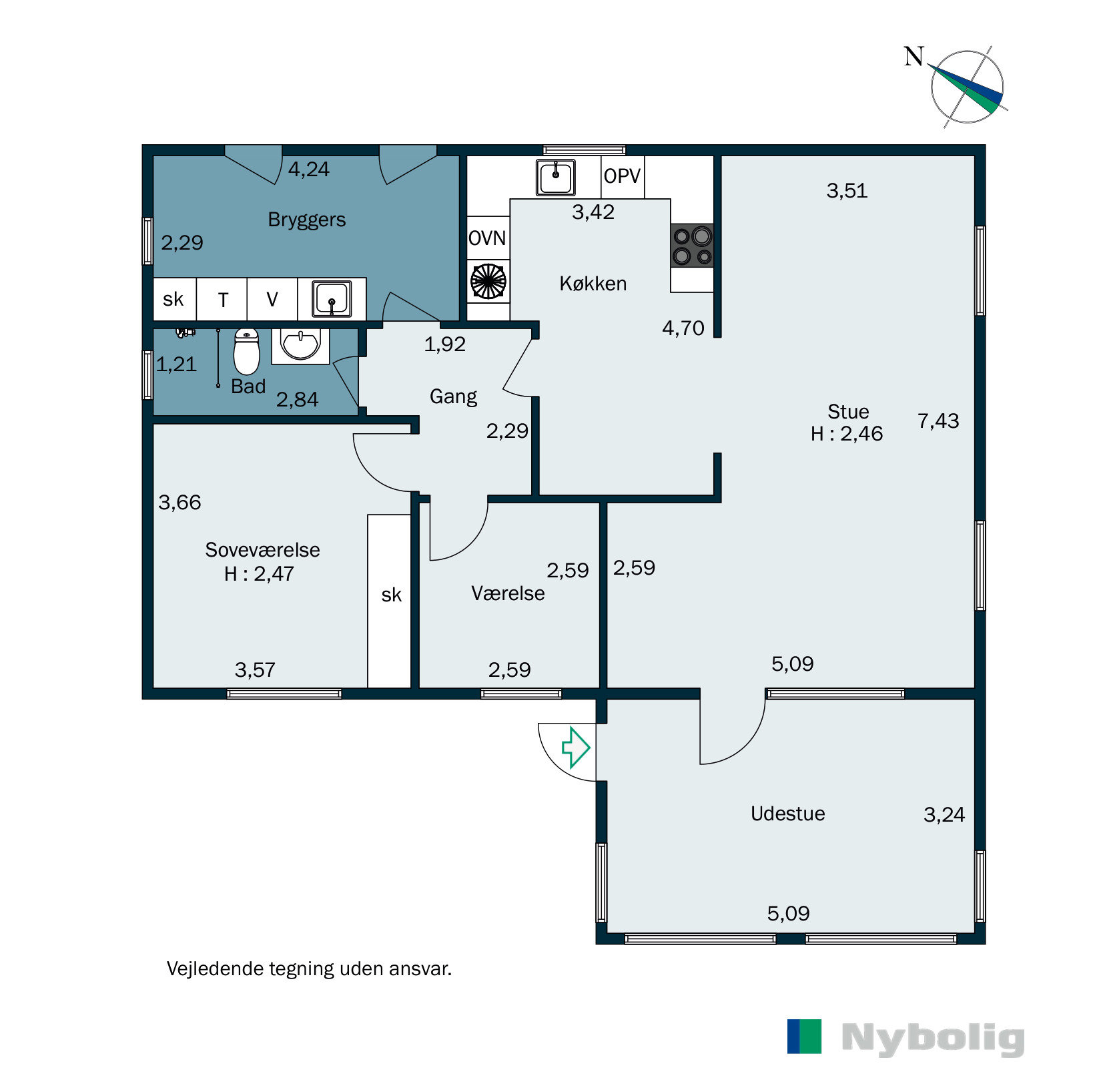 Plantegninger billede af Bøgevej 3, 6862 Tistrup