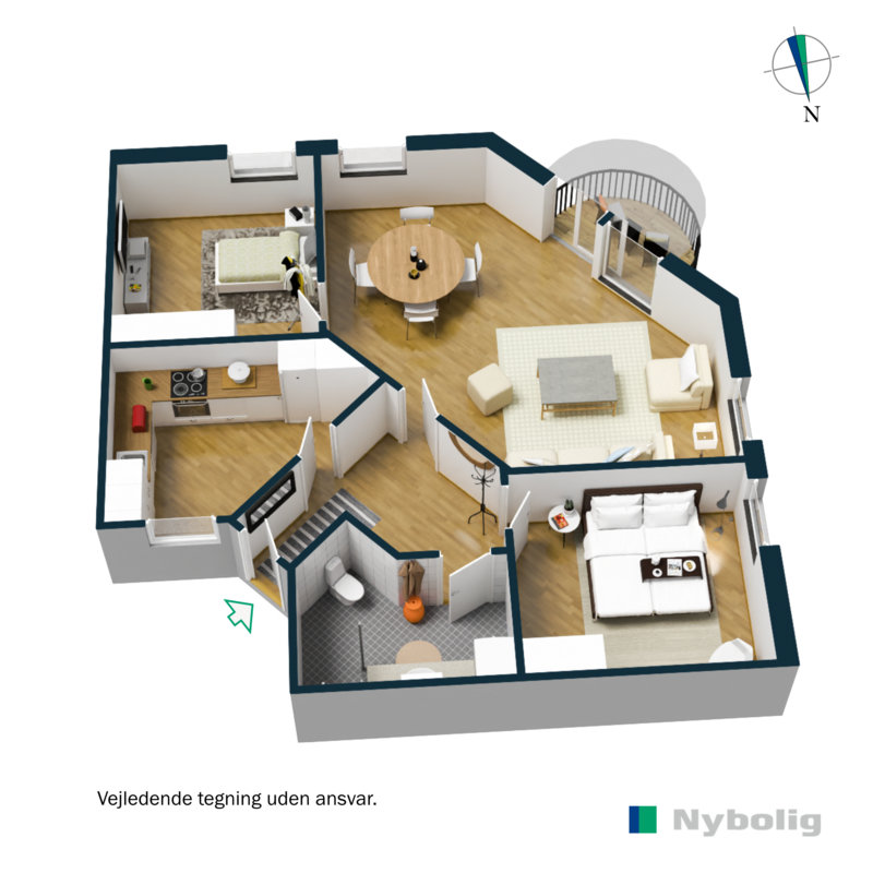 Plantegninger billede af Nørregade 7K, 1., 6600 Vejen